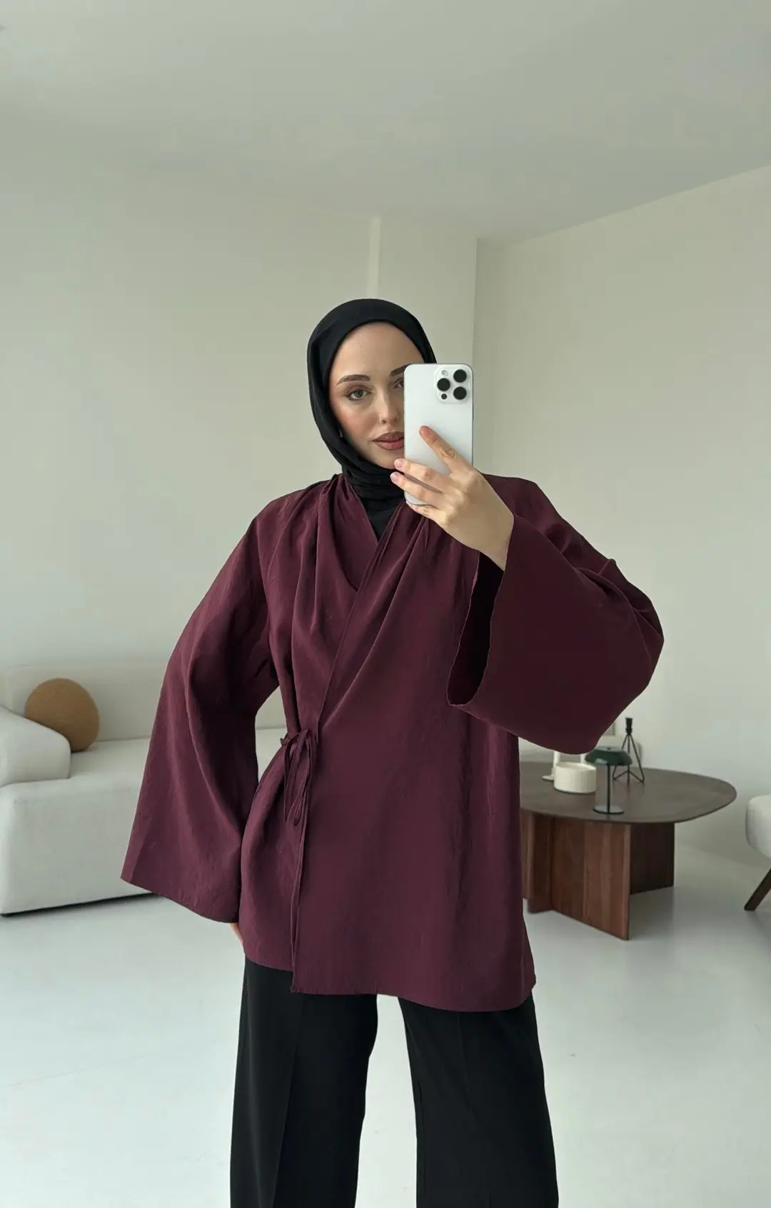 Orijinal Marka Kimono Bordo - Görsel 2