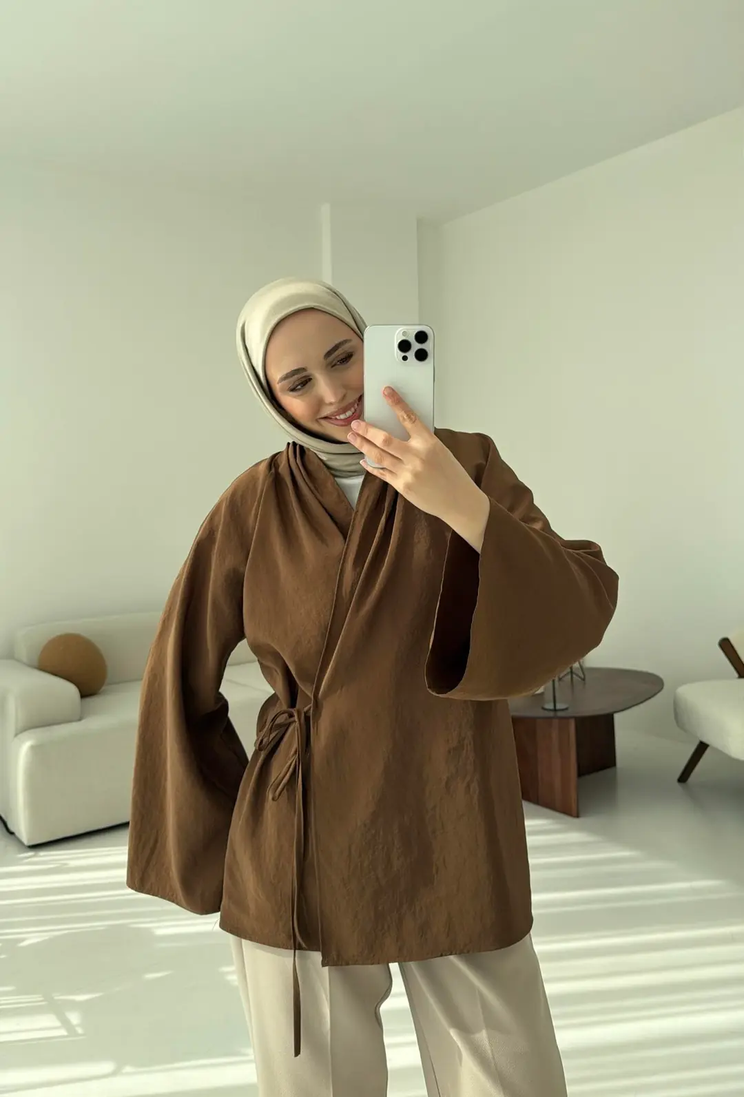 Orijinal Marka Kimono Kahve - Görsel 4