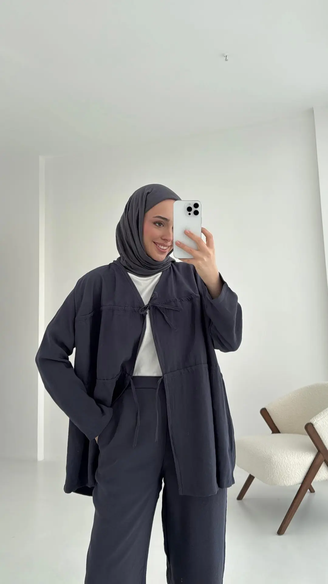 Antrasit Büzgülü Takım Takım - Görsel 2