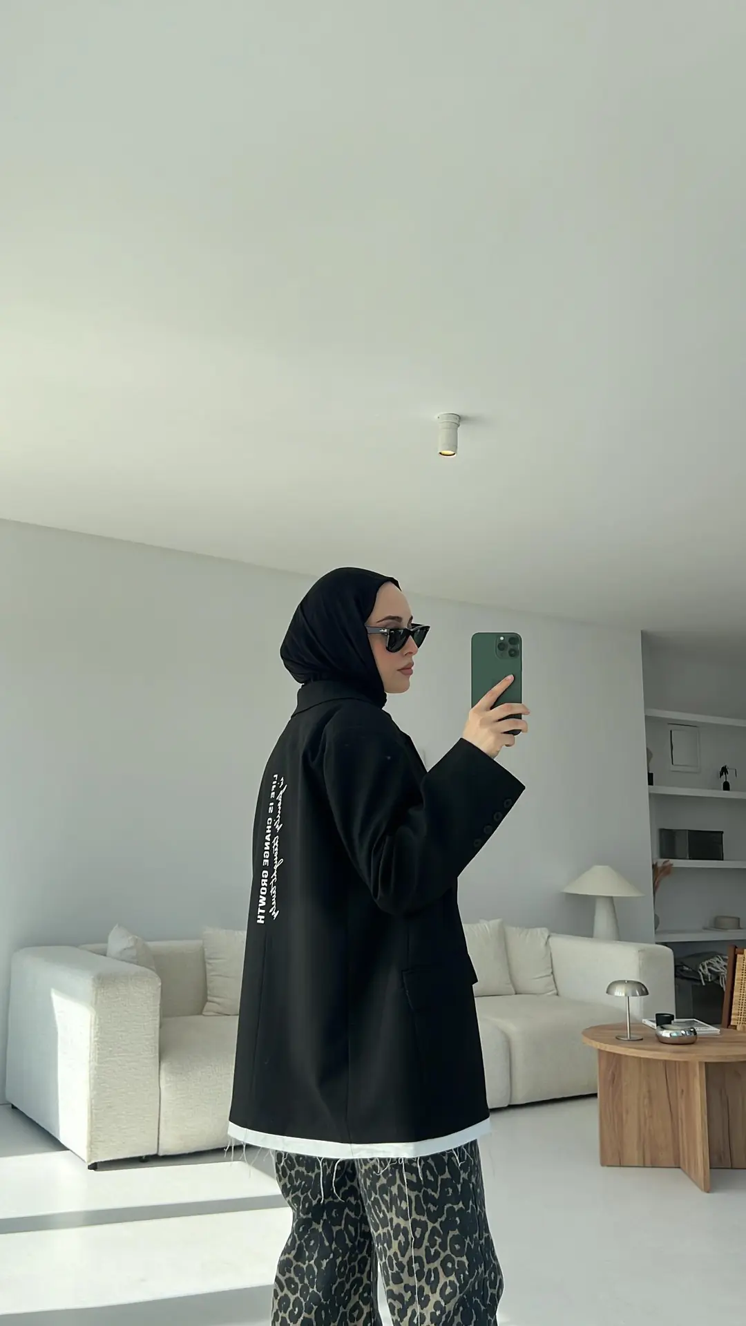 Arkası Baskılı Blazer Ceket Siyah - Görsel 2