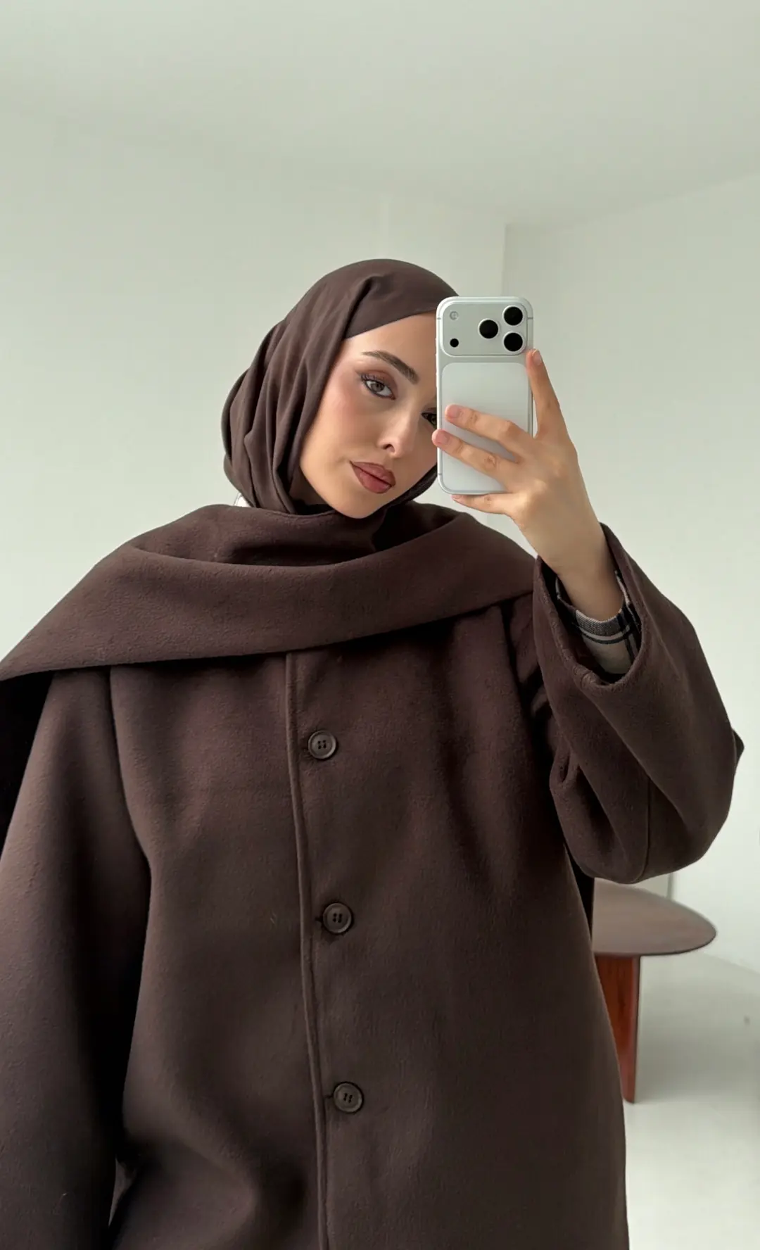 Atkılı Kaşe Kaban - Görsel 3