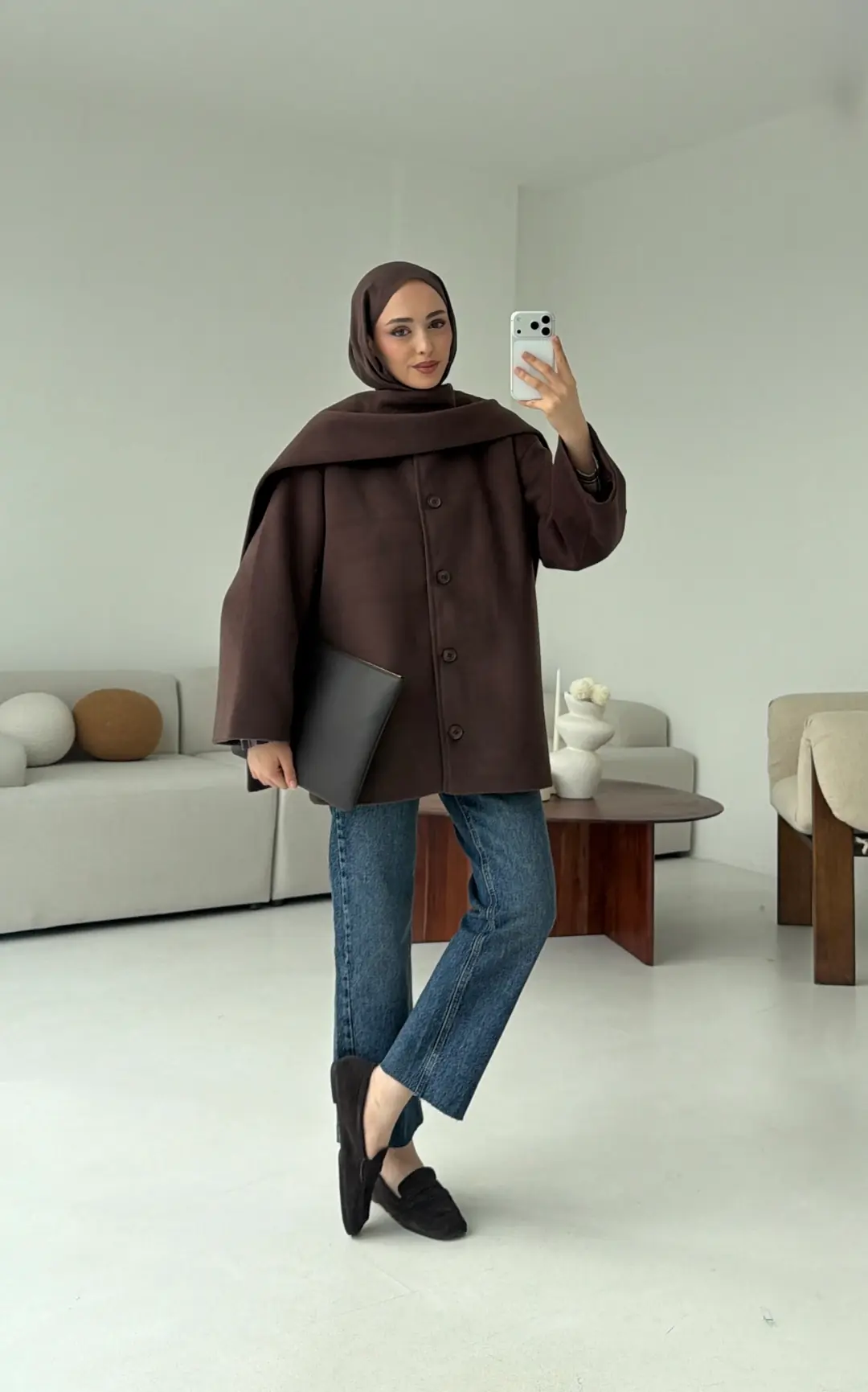 Atkılı Kaşe Kaban - Görsel 7