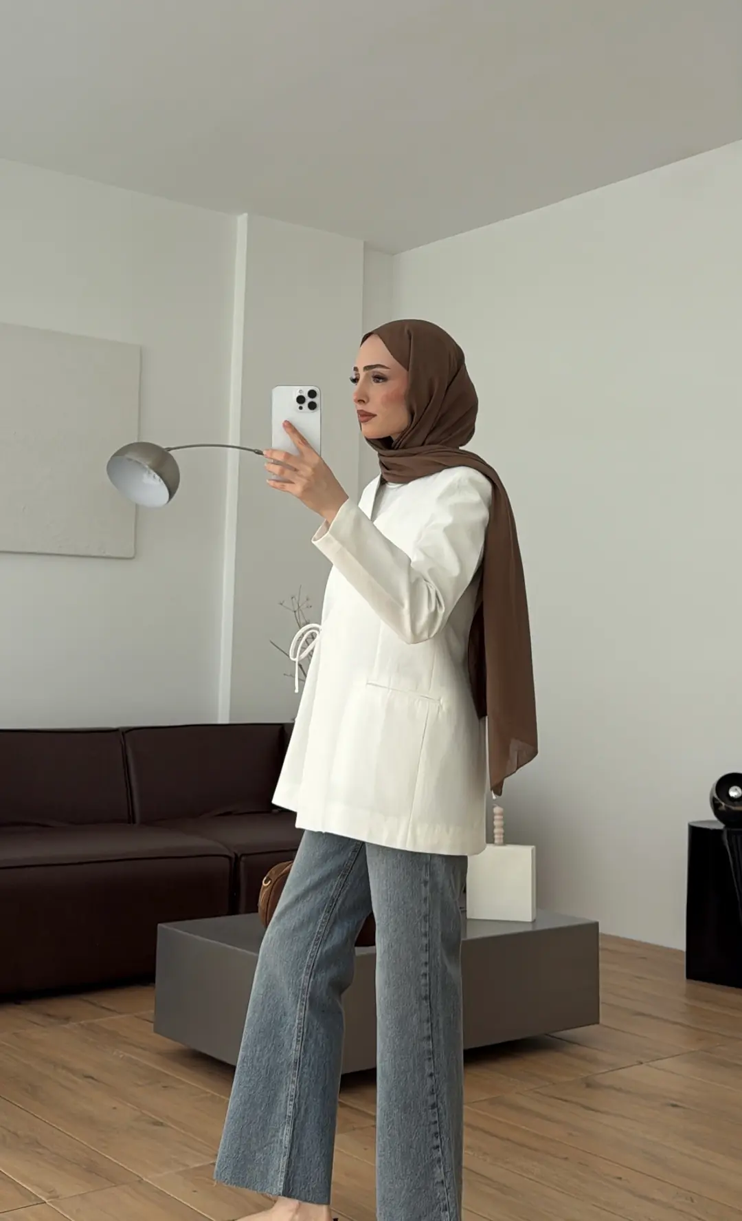 Bağcık Detay Ceket Ekru - Görsel 2