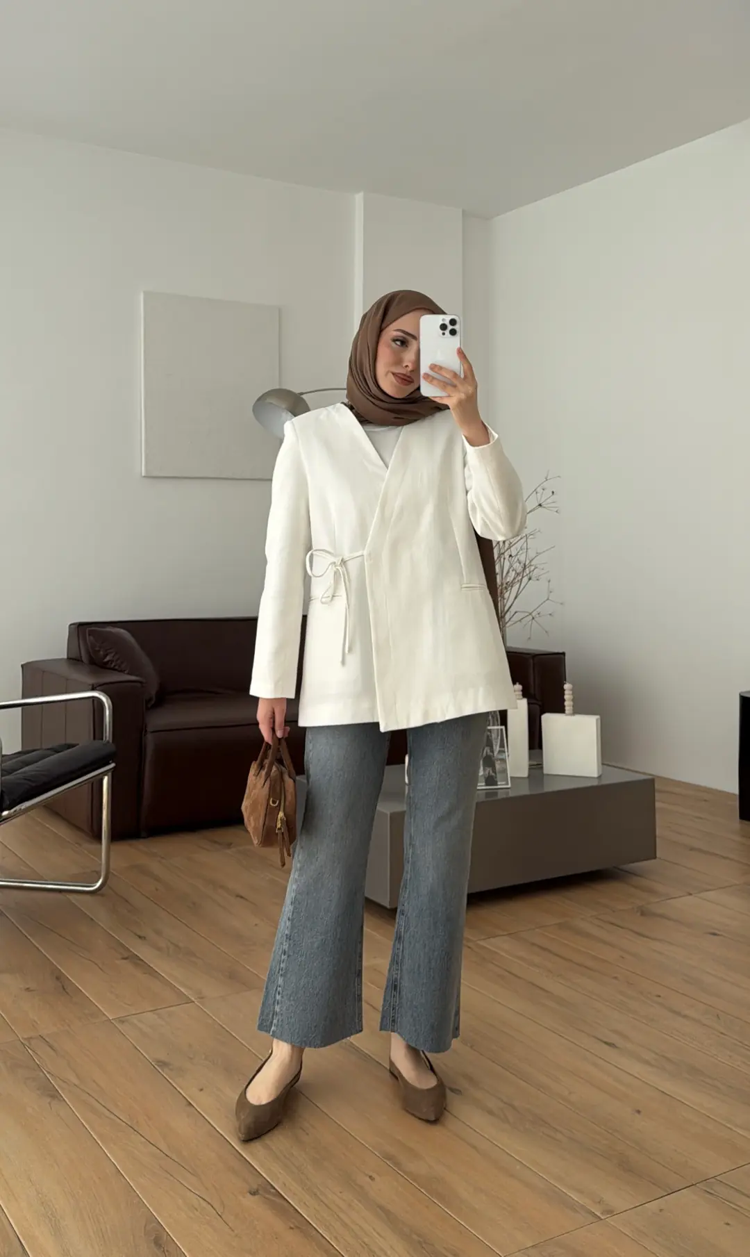 Bağcık Detay Ceket Ekru - Görsel 7