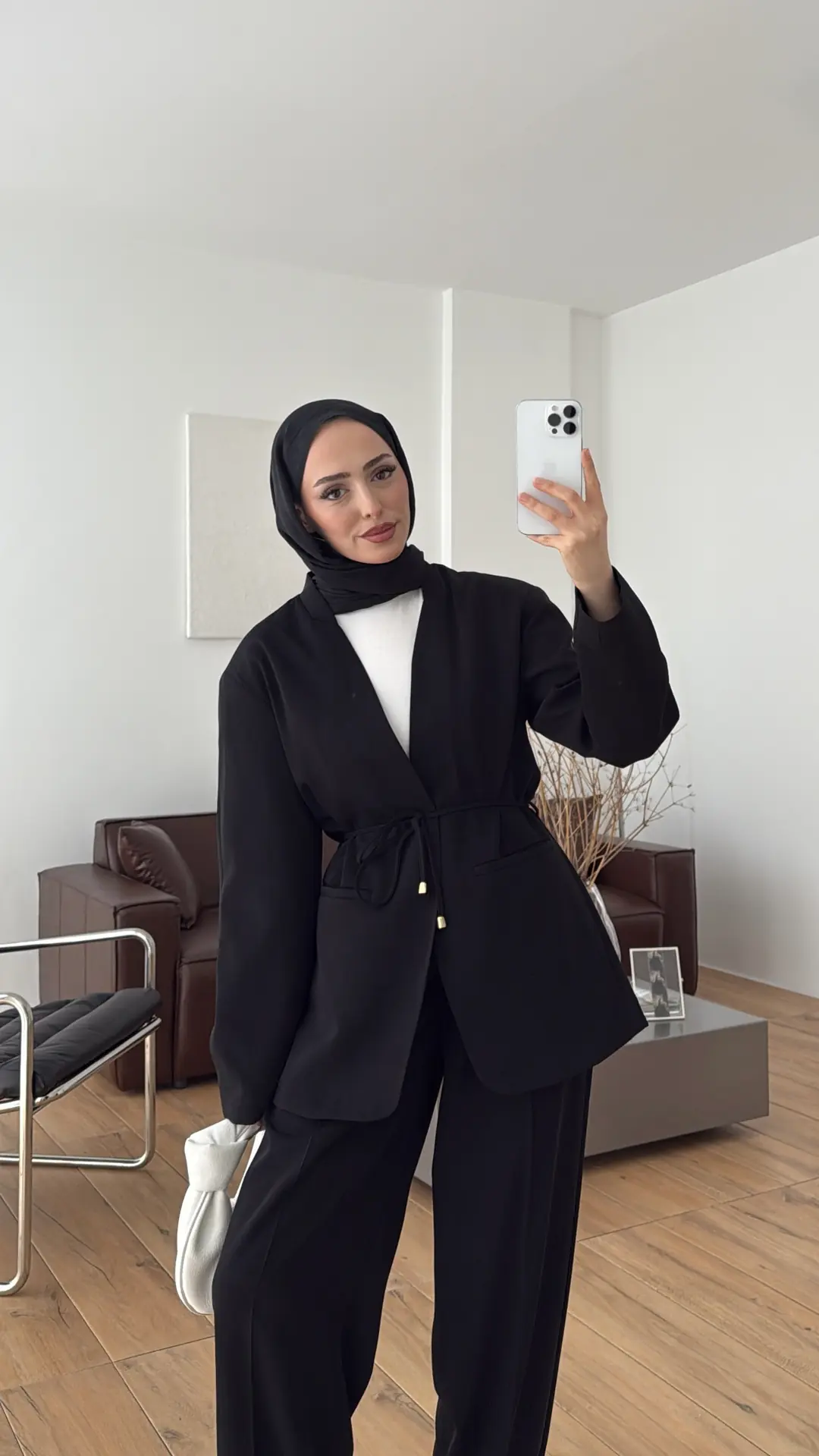 Bagcıklı Blazer Ceket Siyah - Görsel 6