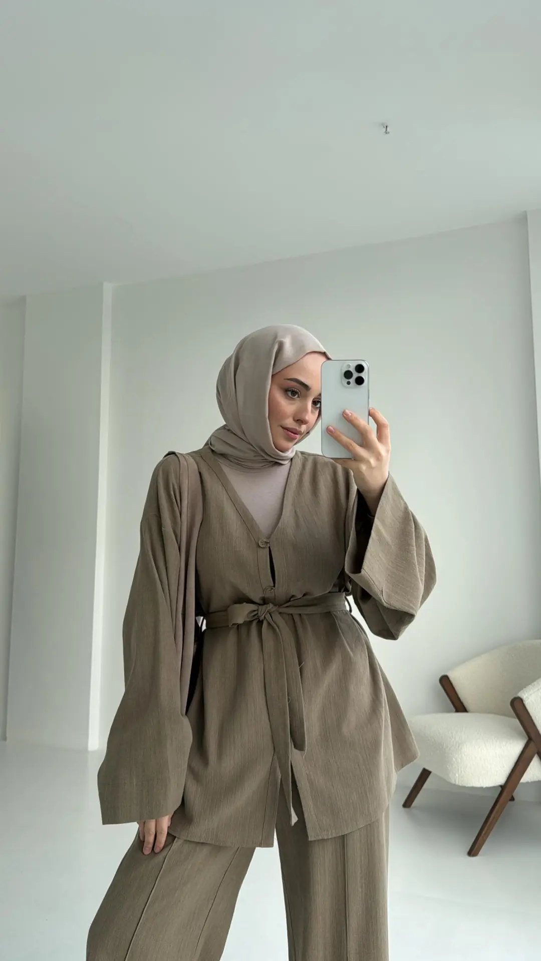 Bağcıklı Buluz Takım Haki - Görsel 4