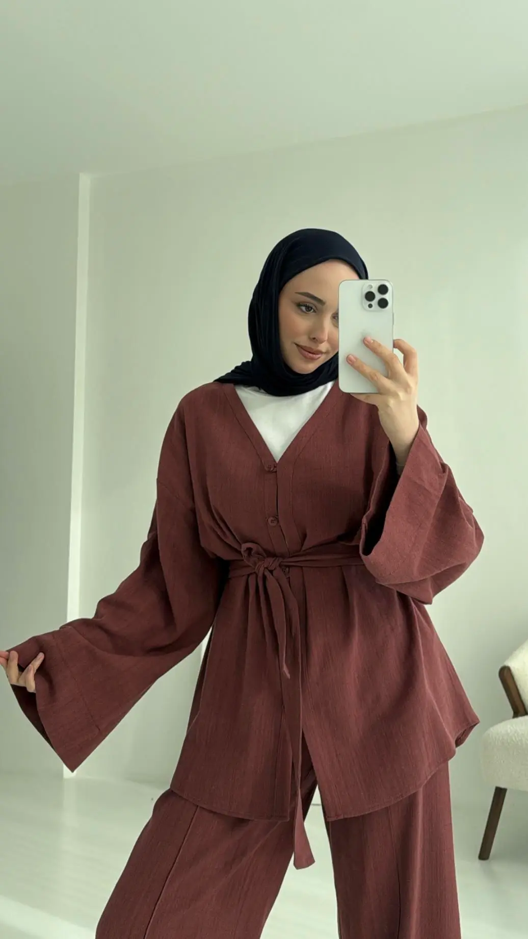 Bağcıklı Buluz Takım Kiremit