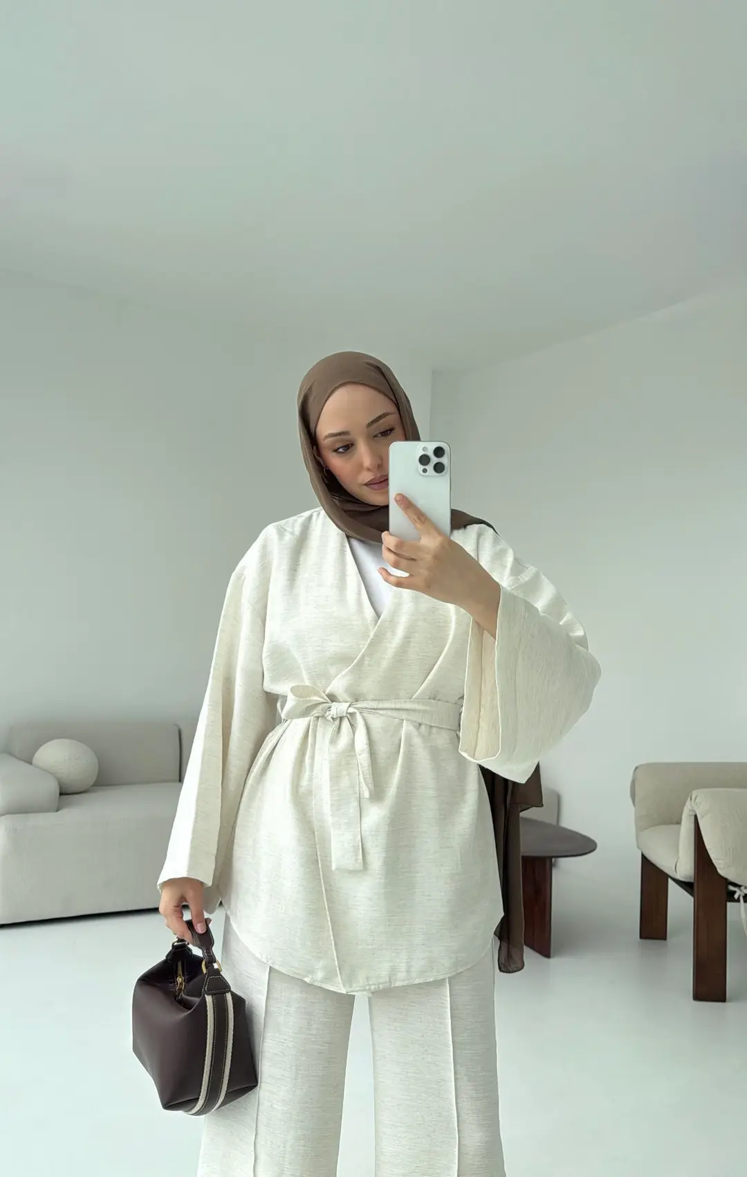 Bagcıklı Kimono Takım Taş - Görsel 2