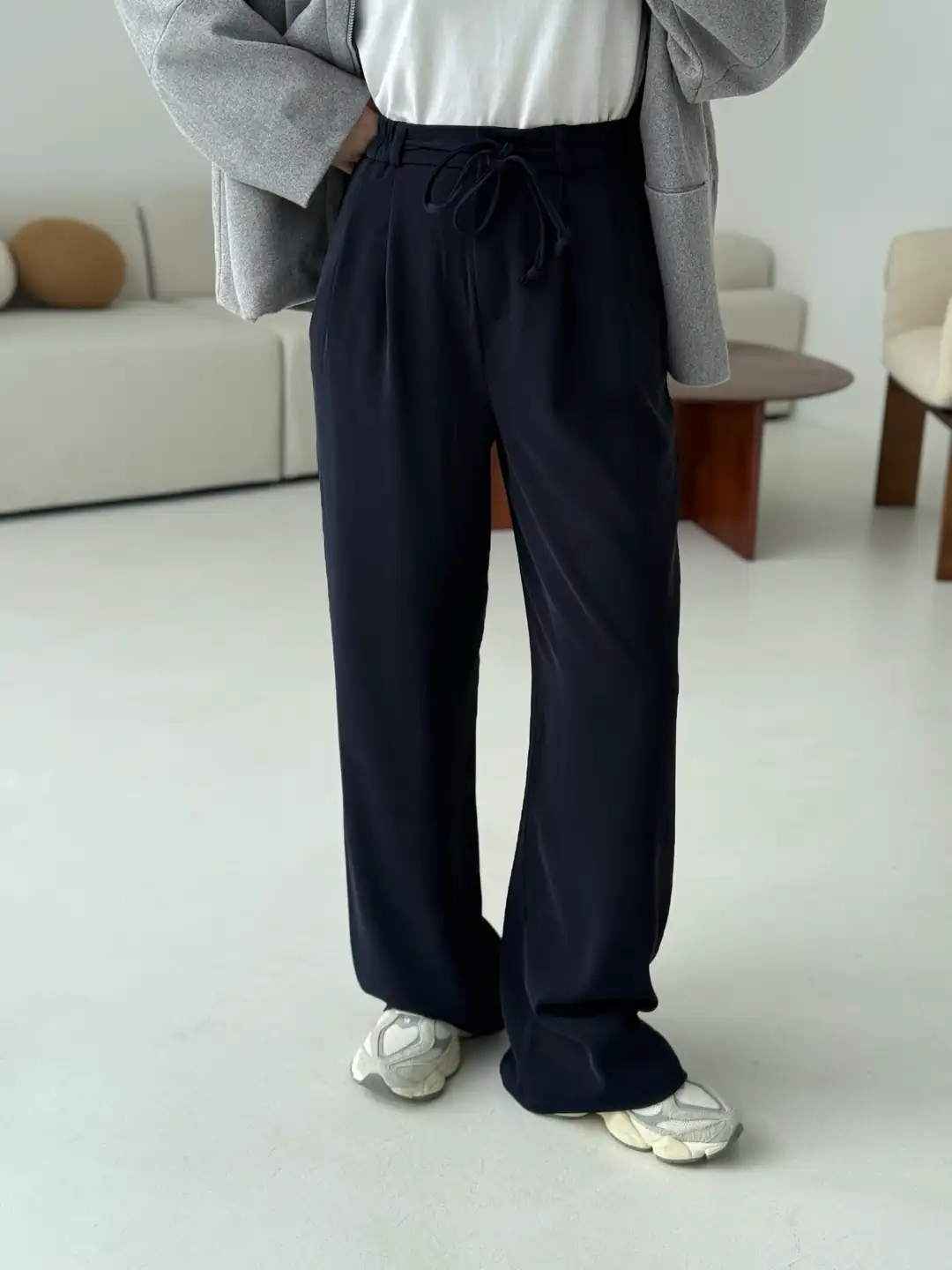 Bağcıklı Pantolon Lacivert