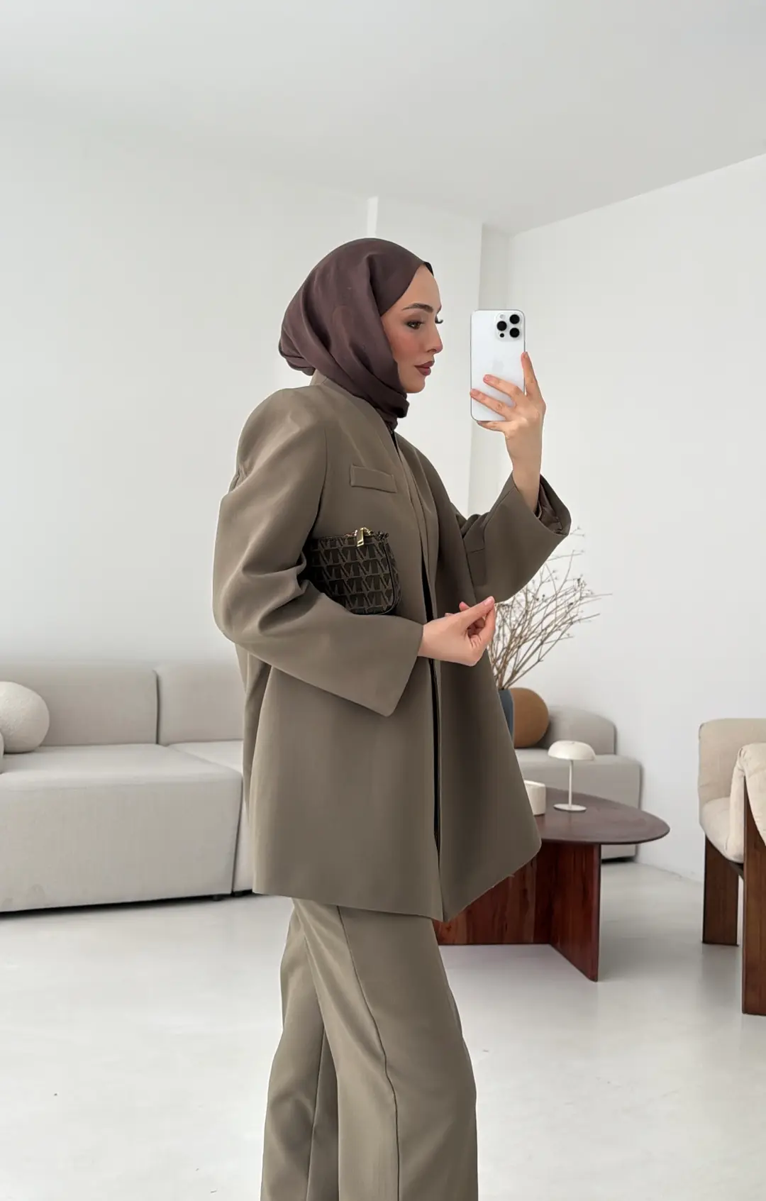 Bağlamalı Ceket Pantolon Takım Haki - Görsel 2