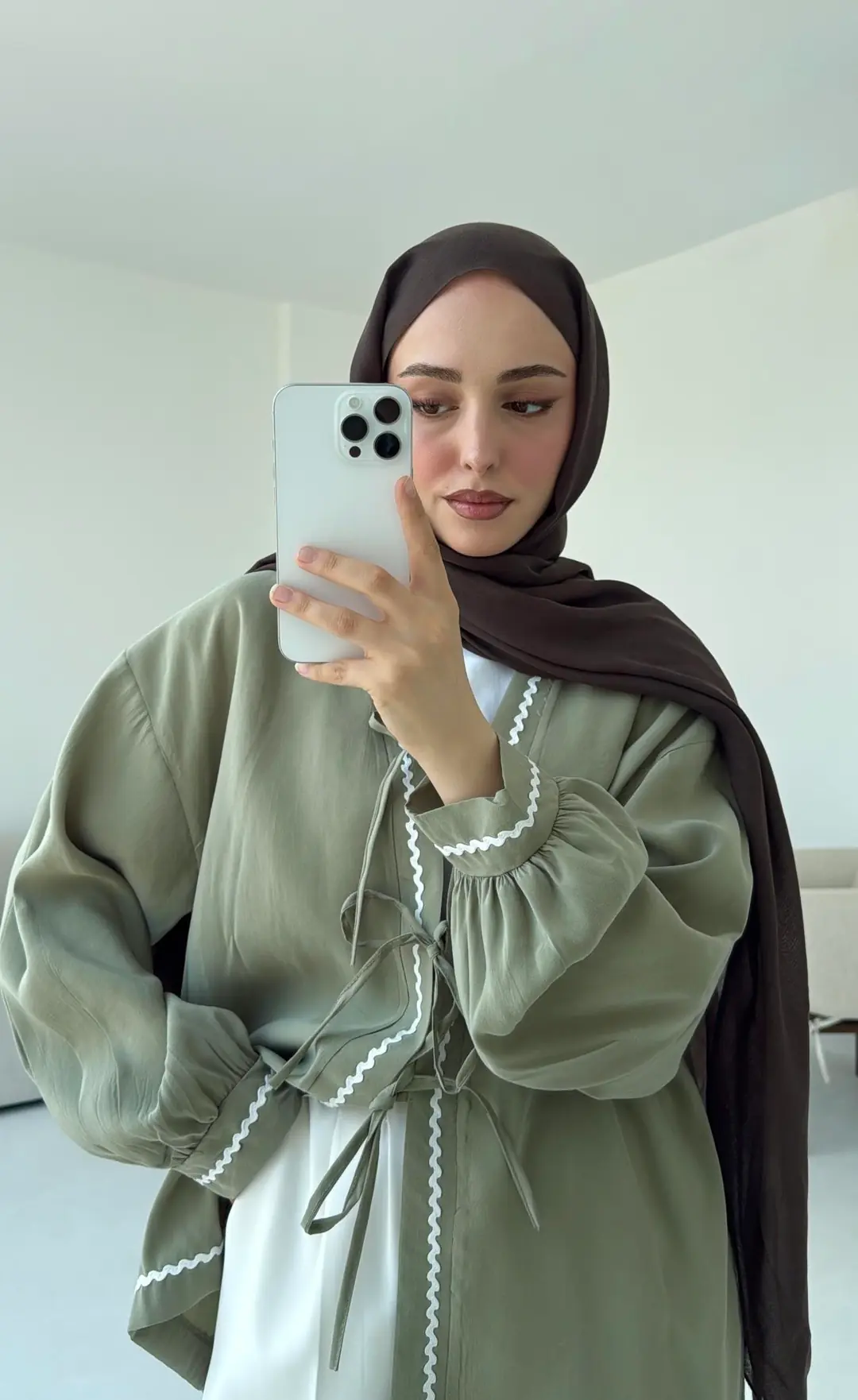 Bağlamalı Dantel Detay Kimono Cağla - Görsel 4