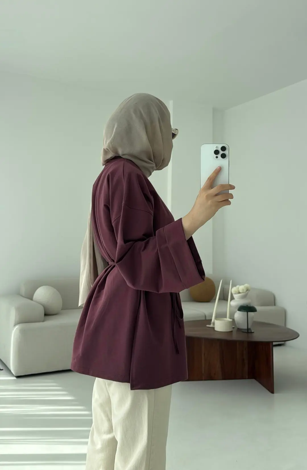 Bağlamalı Yanı Yırtmaç Detay Sweat - Görsel 3