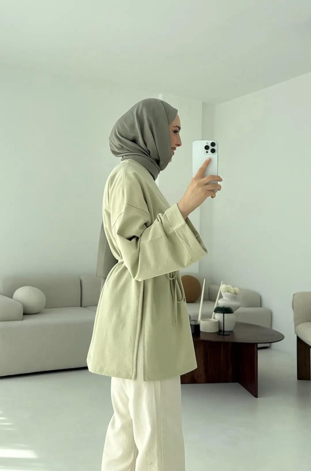 Bağlamalı Yanı Yırtmaç Detay Sweat Cagla - Görsel 6