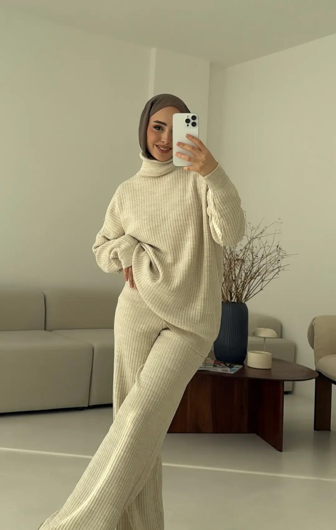 Balıkçı Yaka Triko Takım Taş - Görsel 5