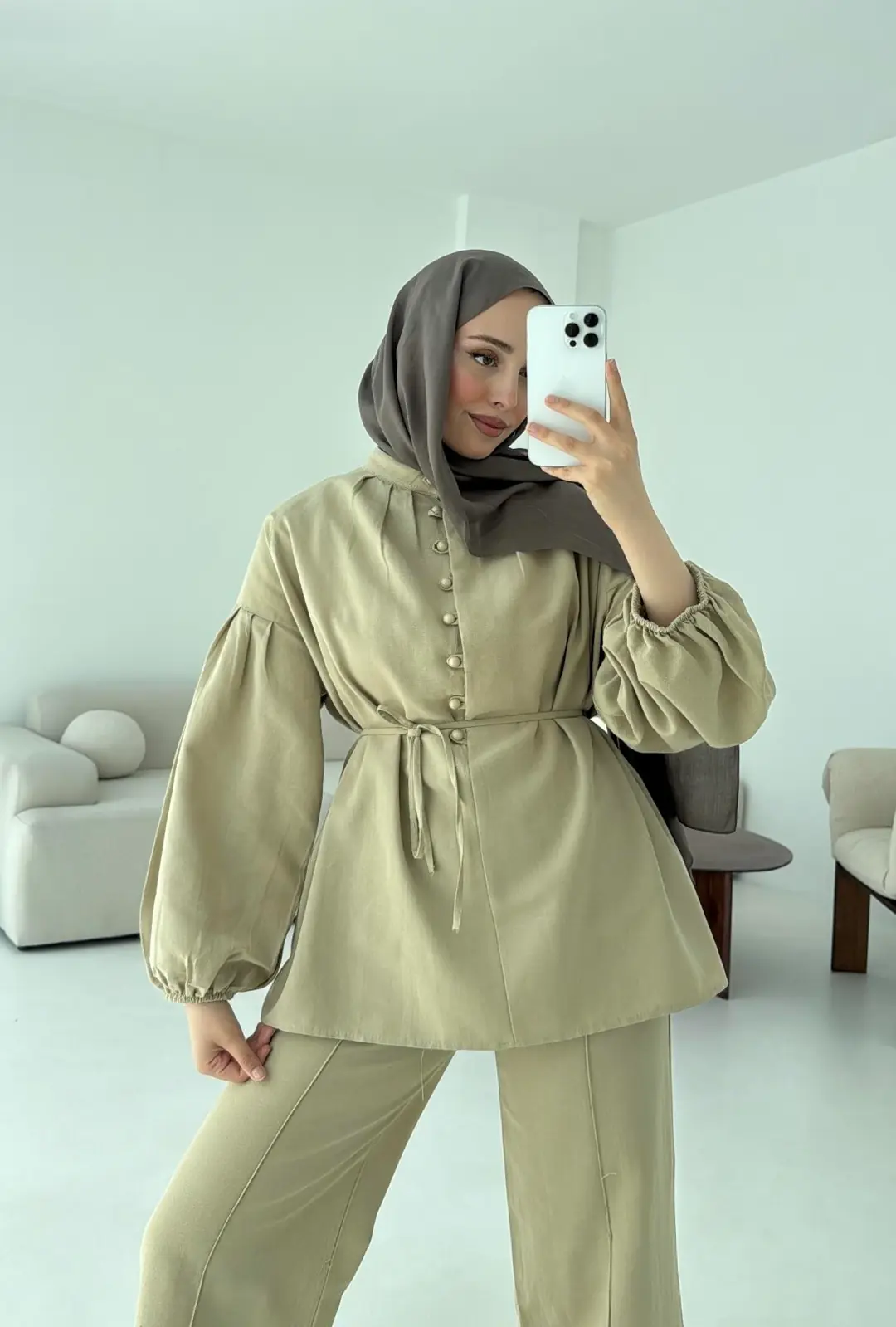 Balon Kol Takım Haki - Görsel 4