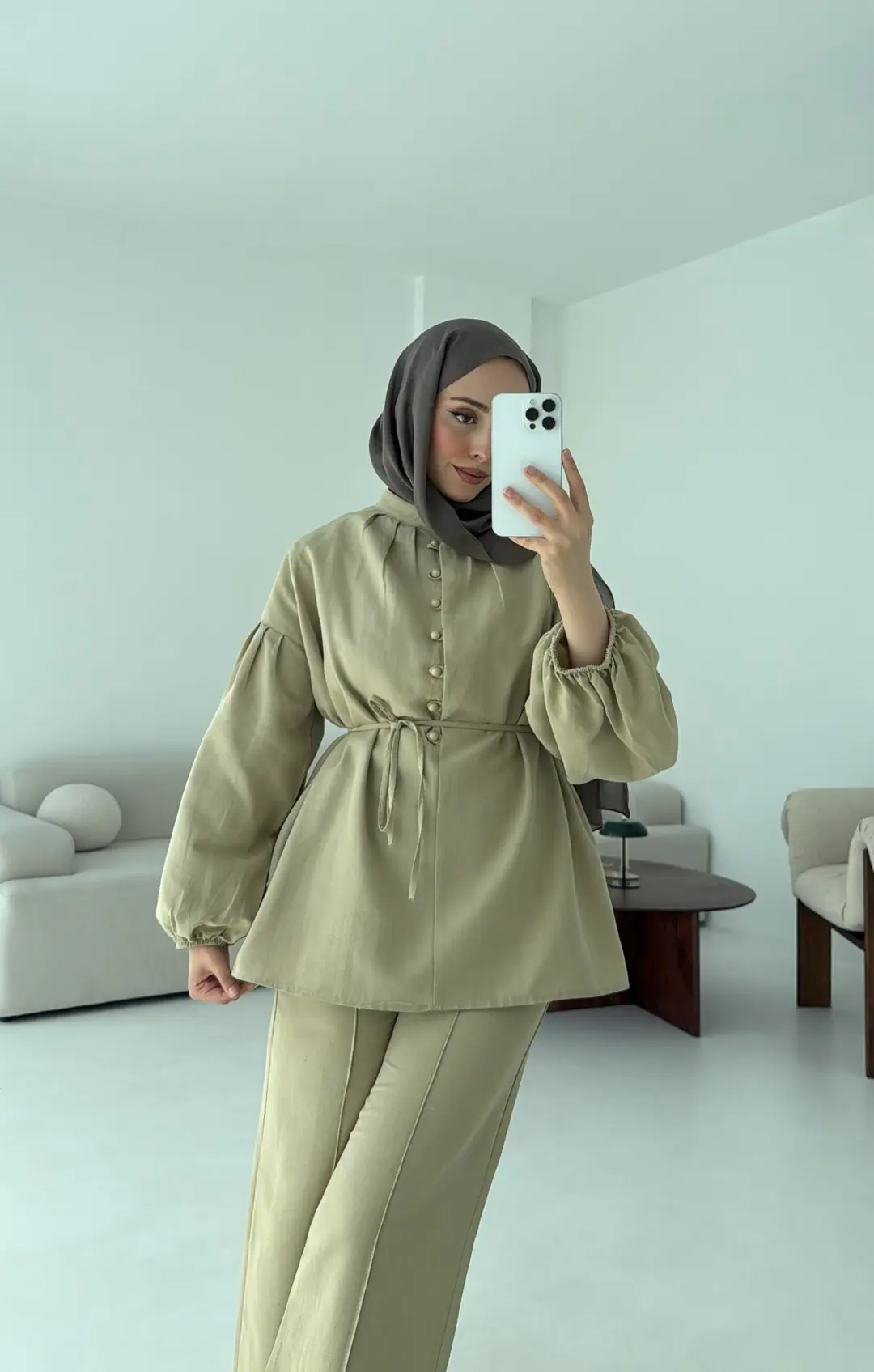 Balon Kol Takım Haki - Görsel 6