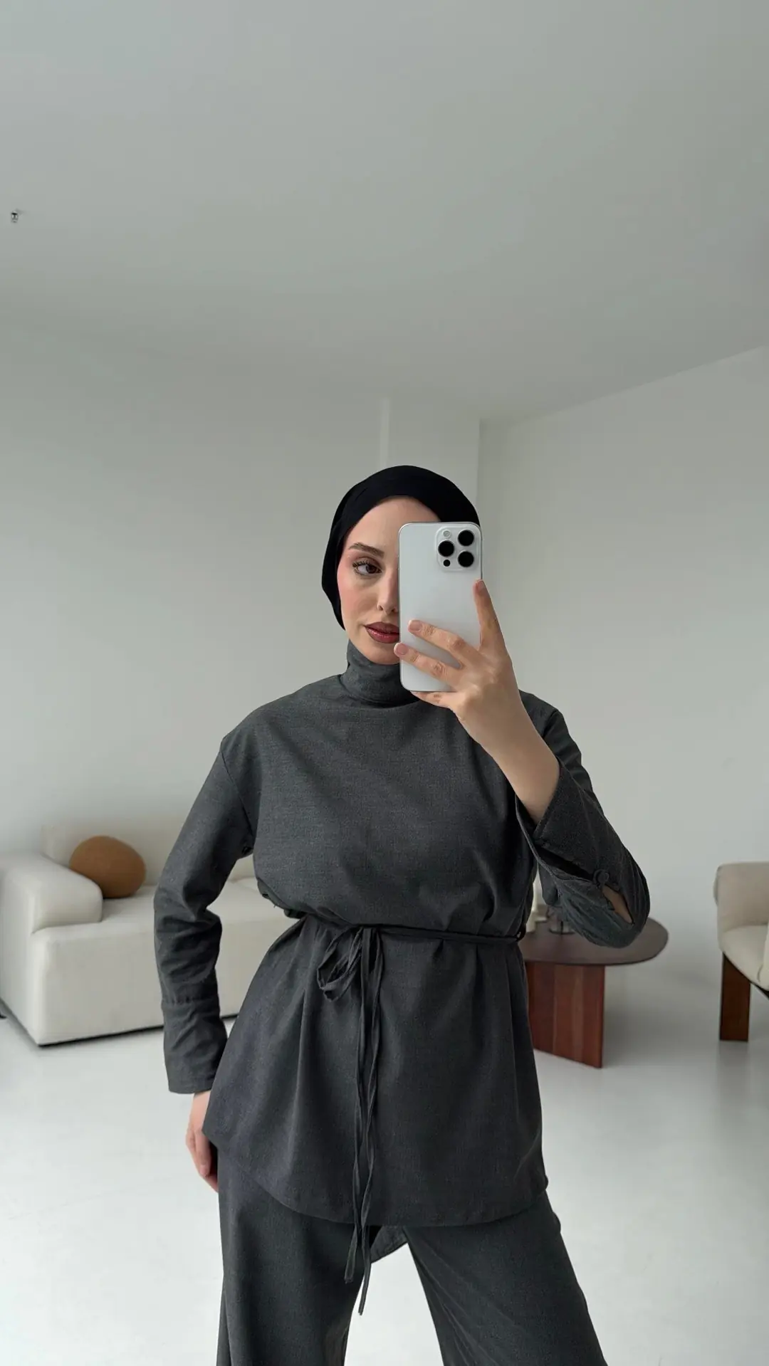 Basıc Bağlamalı Takım Gri - Görsel 2