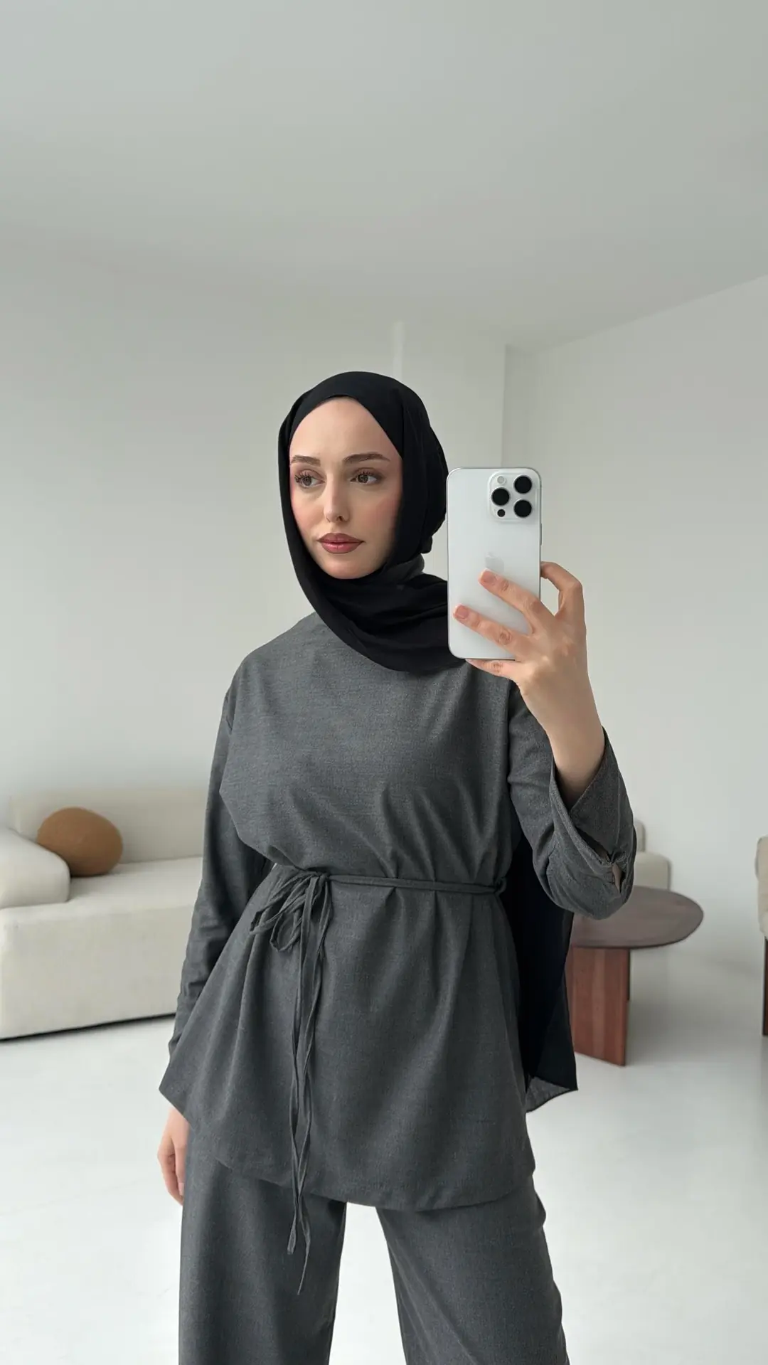 Basıc Bağlamalı Takım Gri - Görsel 7