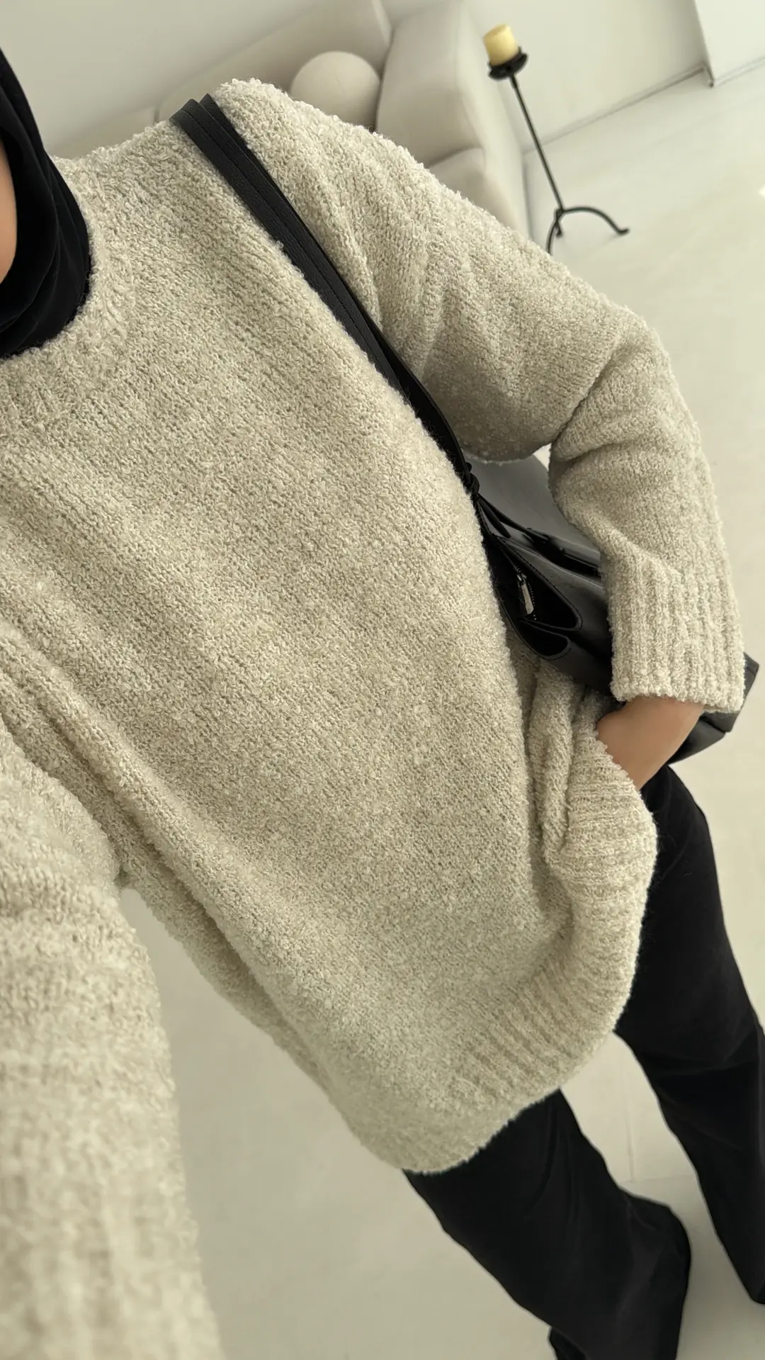 Basic Buklet Kazak  Bej - Görsel 3