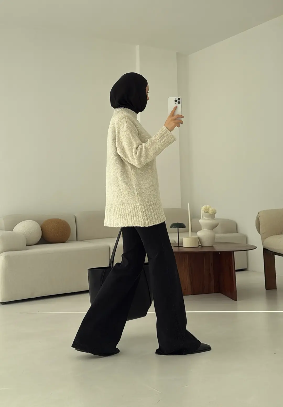 Basic Buklet Kazak  Bej - Görsel 7