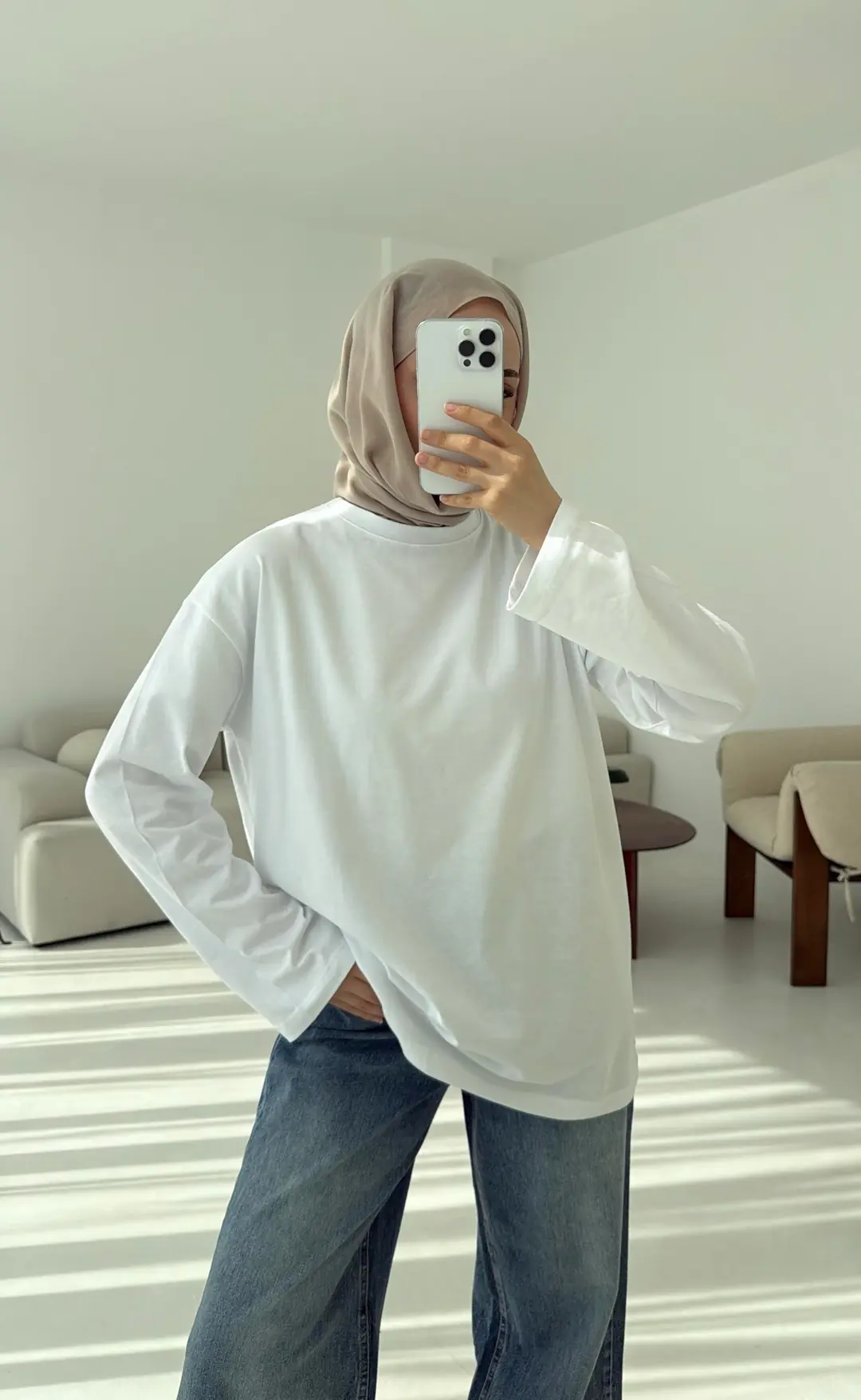 Basıc Sweatshirt Beyaz