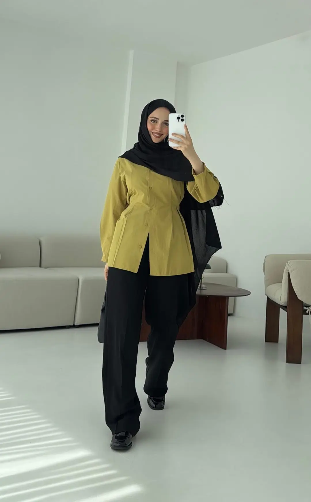 Belden Oturtmalı Gömlek Oliive - Görsel 4