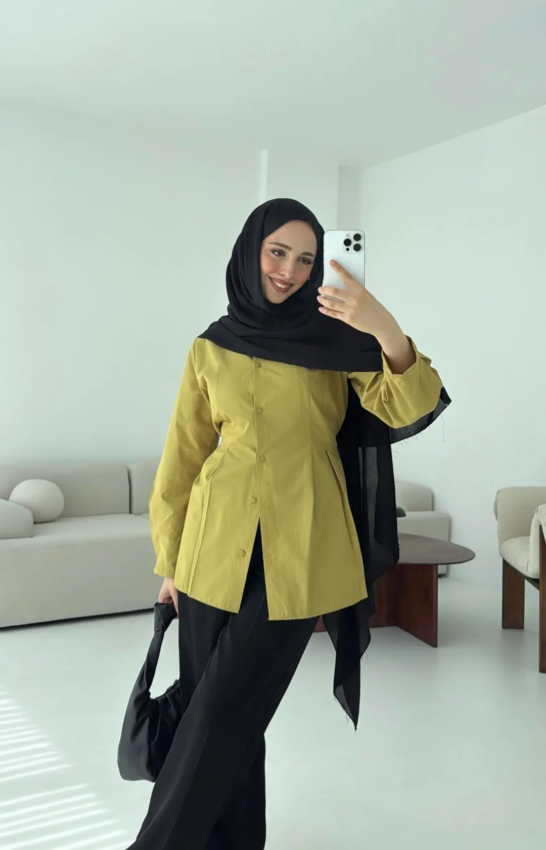 Belden Oturtmalı Gömlek Oliive - Görsel 6