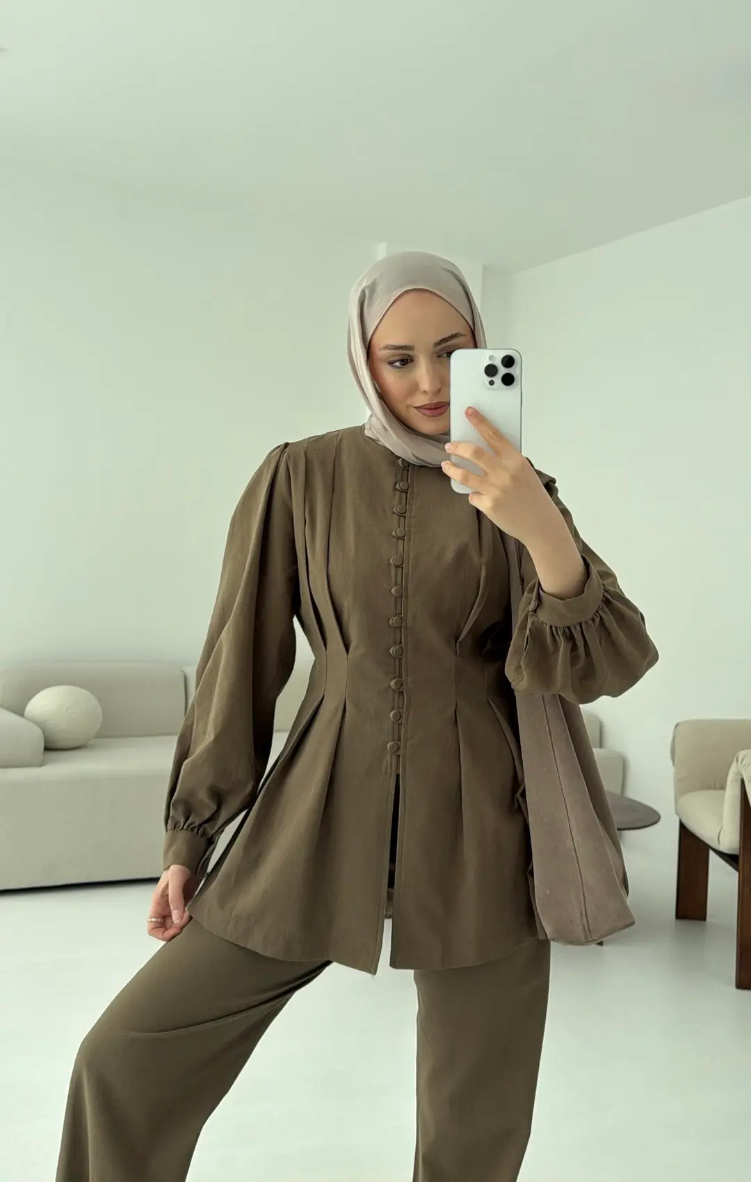 Beli Pensli Takım Haki - Görsel 5