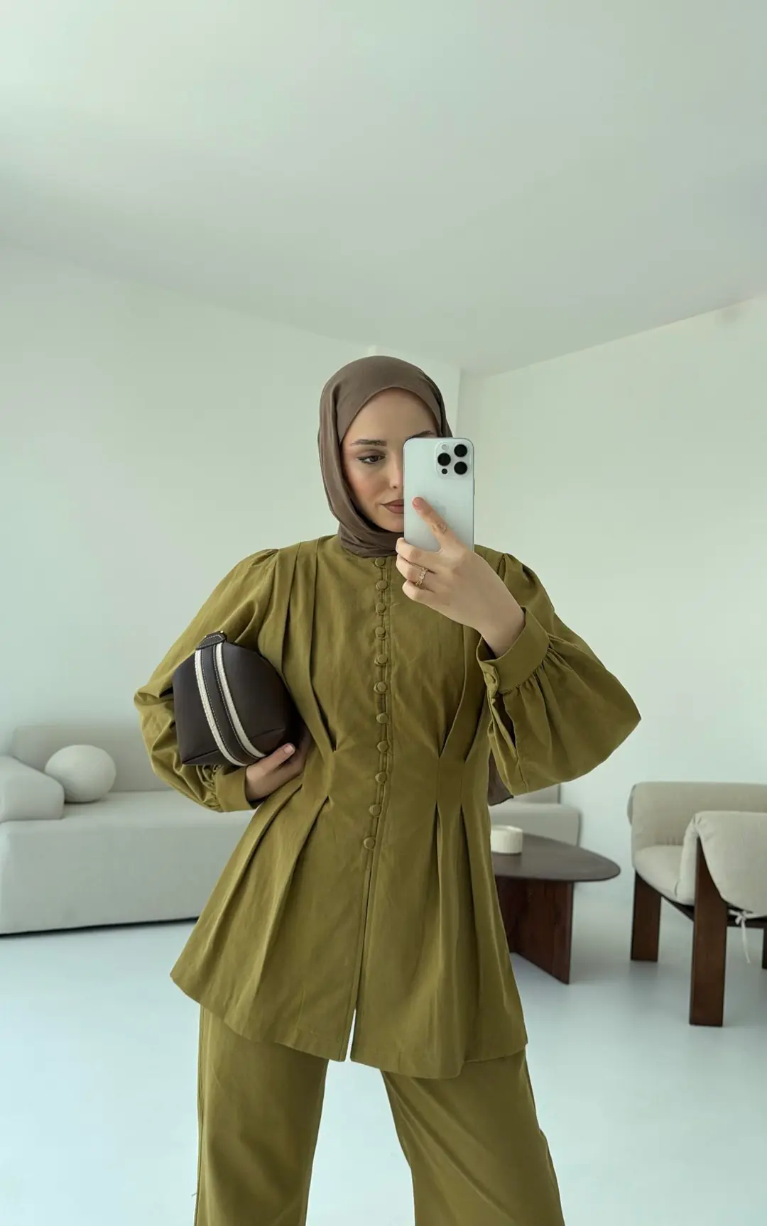 Beli Pensli Takım Olive - Görsel 3