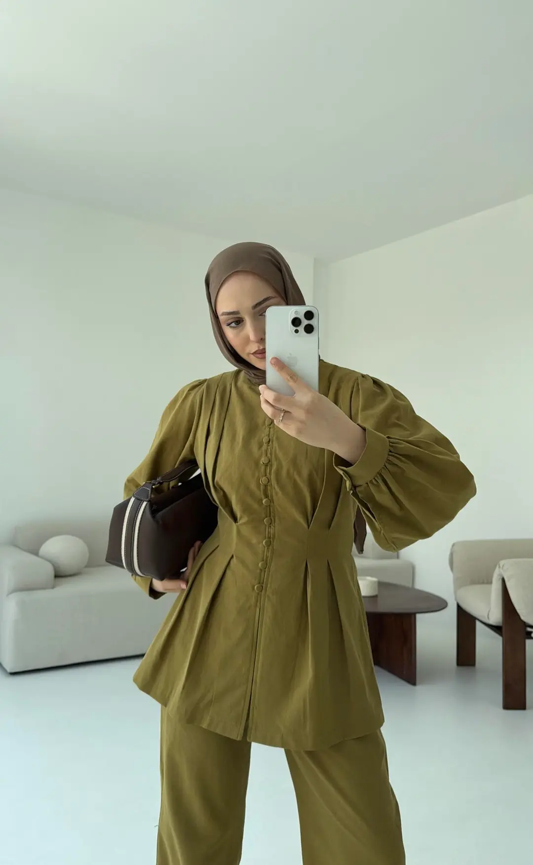 Beli Pensli Takım Olive - Görsel 4