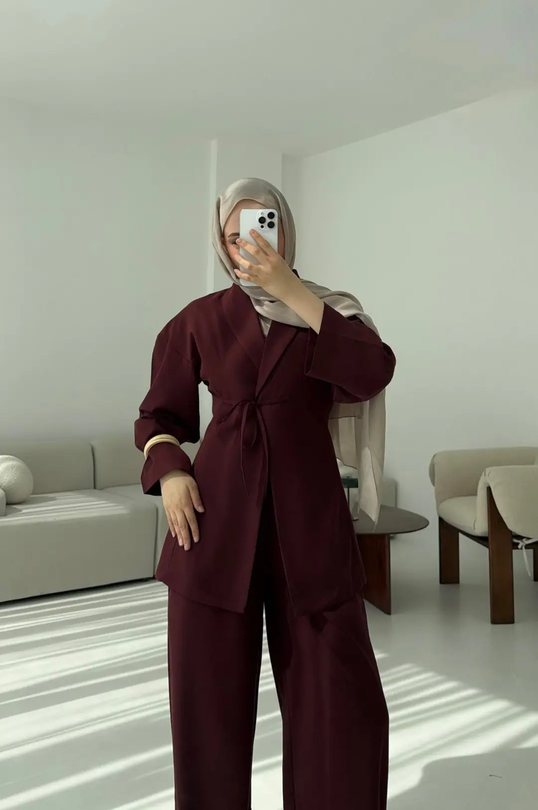 Beliza Viskon Takım Bordo