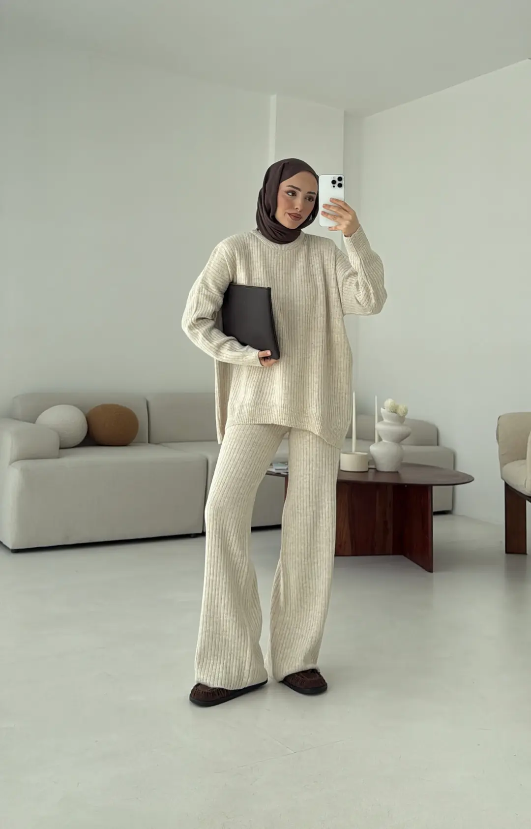 Bisiklet Yaka Triko Takım Taş