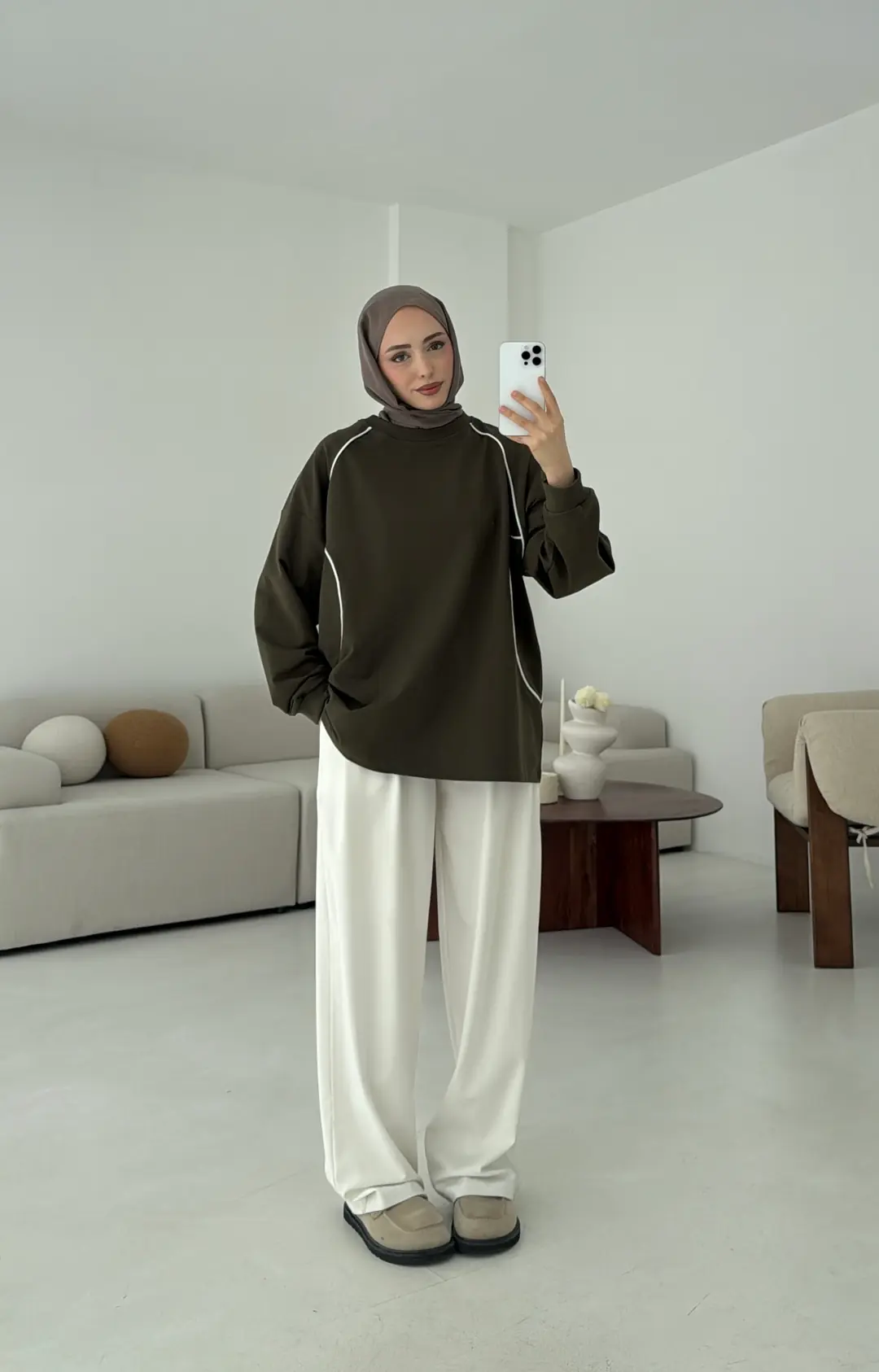 Biyeli Sweat Haki - Görsel 4