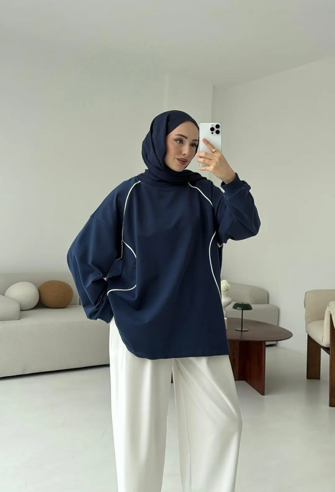 Biyeli Sweat Lacivert