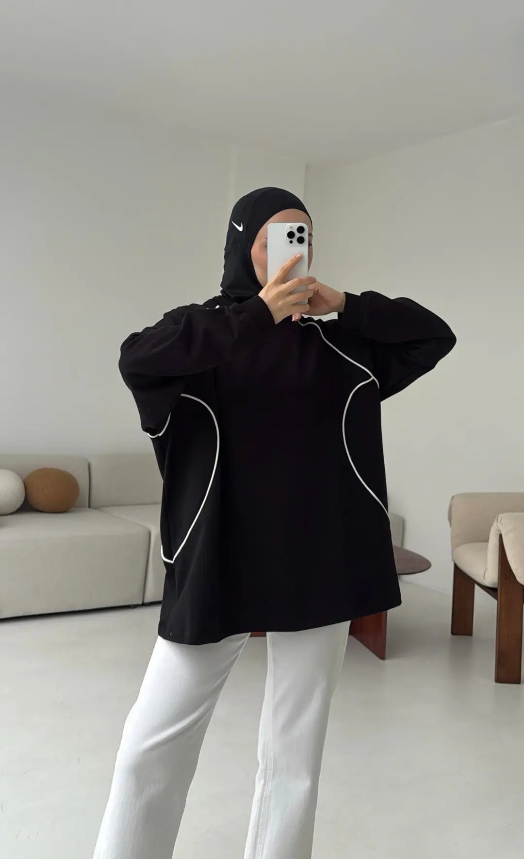 Biyeli Sweat Siyah - Görsel 3