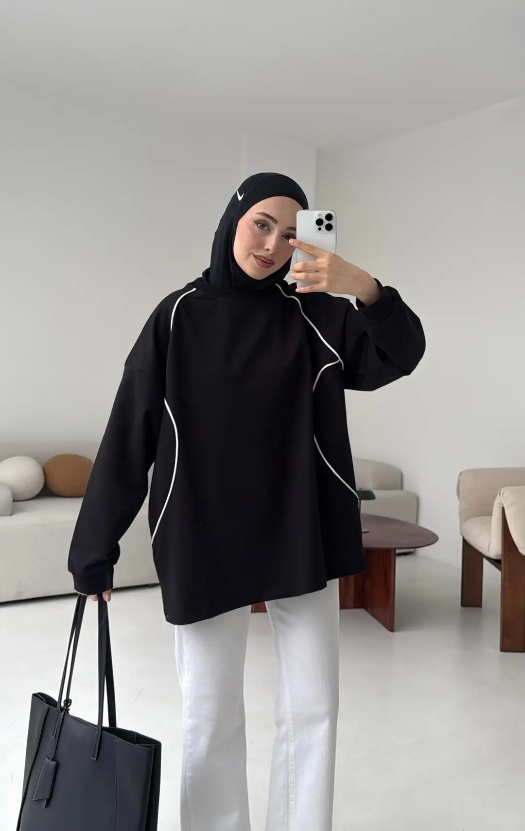 Biyeli Sweat Siyah - Görsel 4