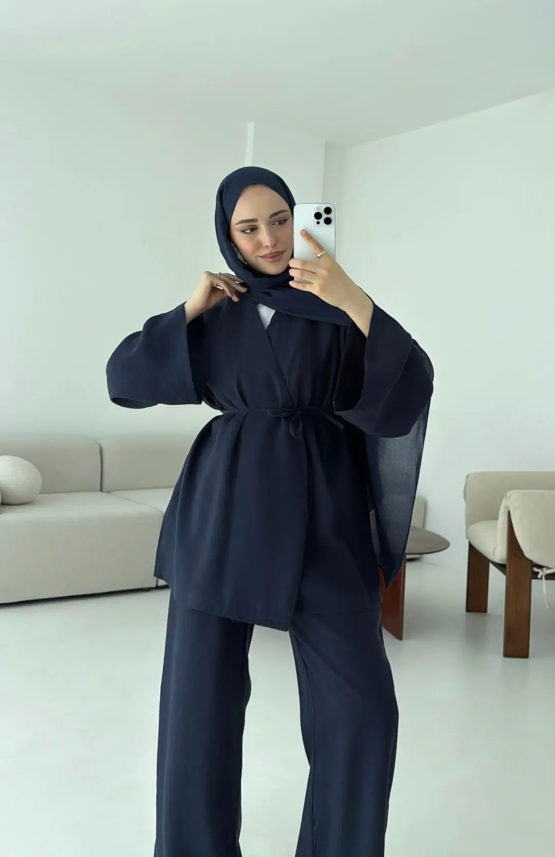 Bluz Biyeli Pantolon Takım Lacivert - Görsel 2