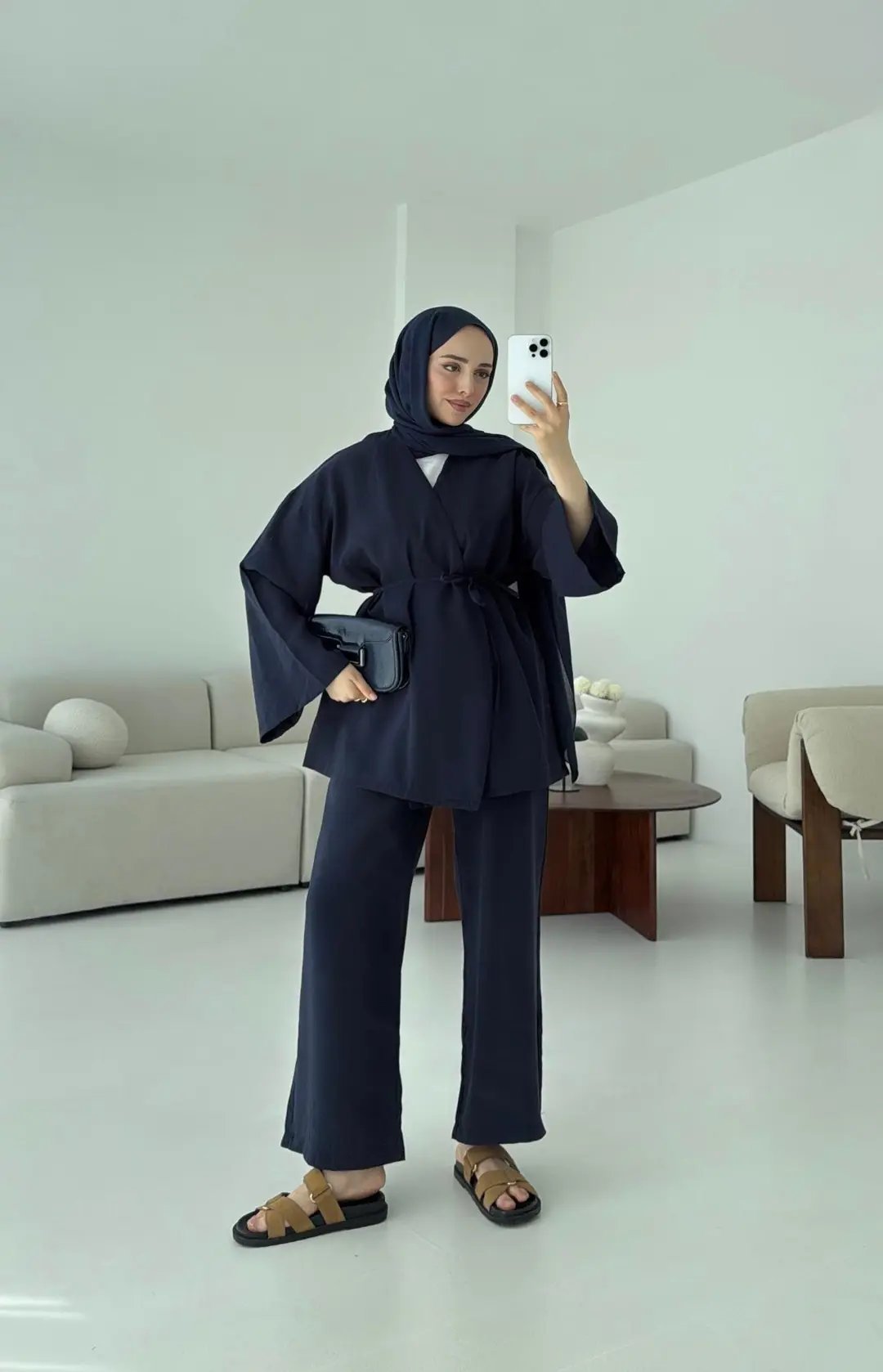 Bluz Biyeli Pantolon Takım Lacivert - Görsel 7