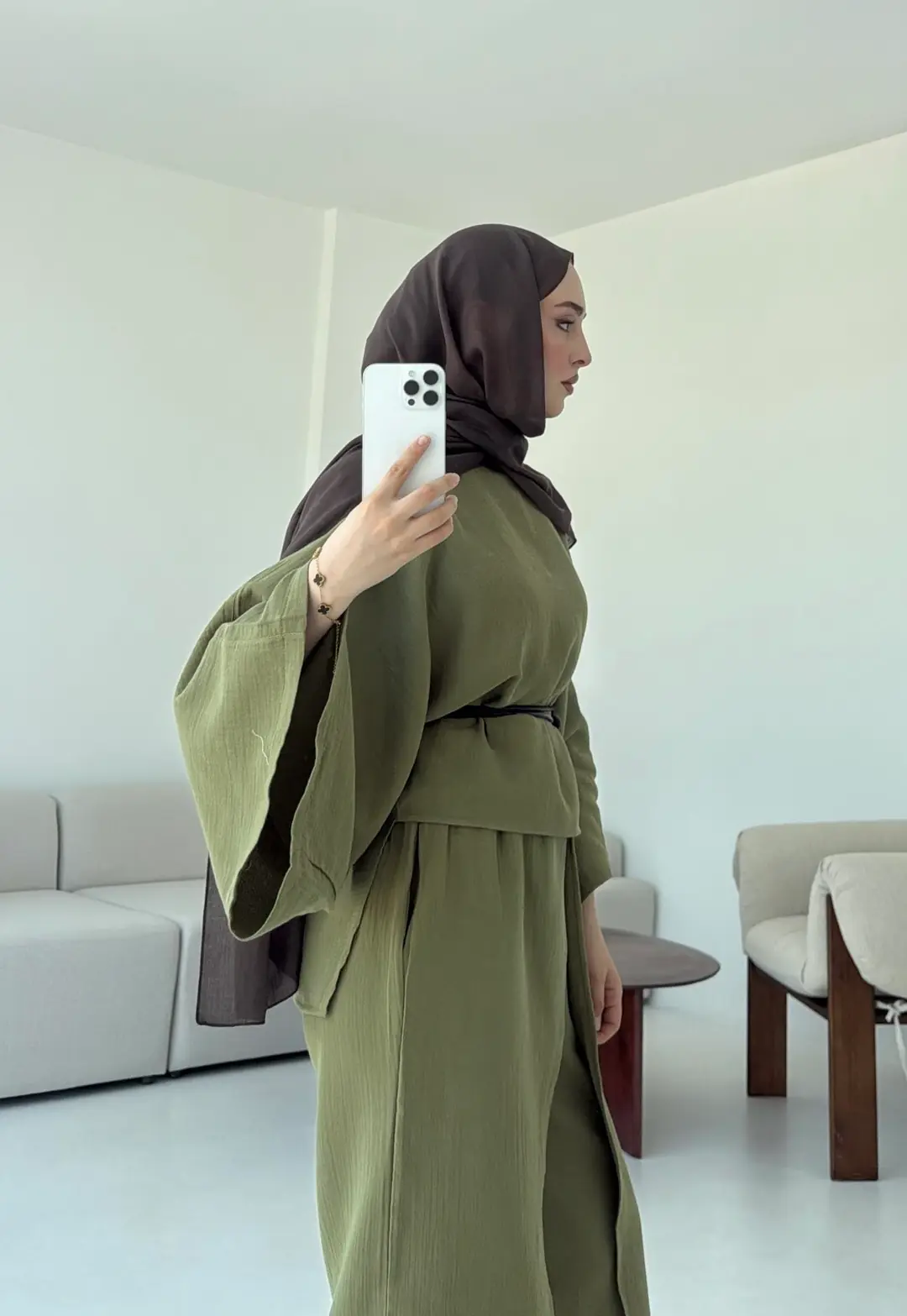 Bluzlu Yarasa Kol Takım Haki - Görsel 3