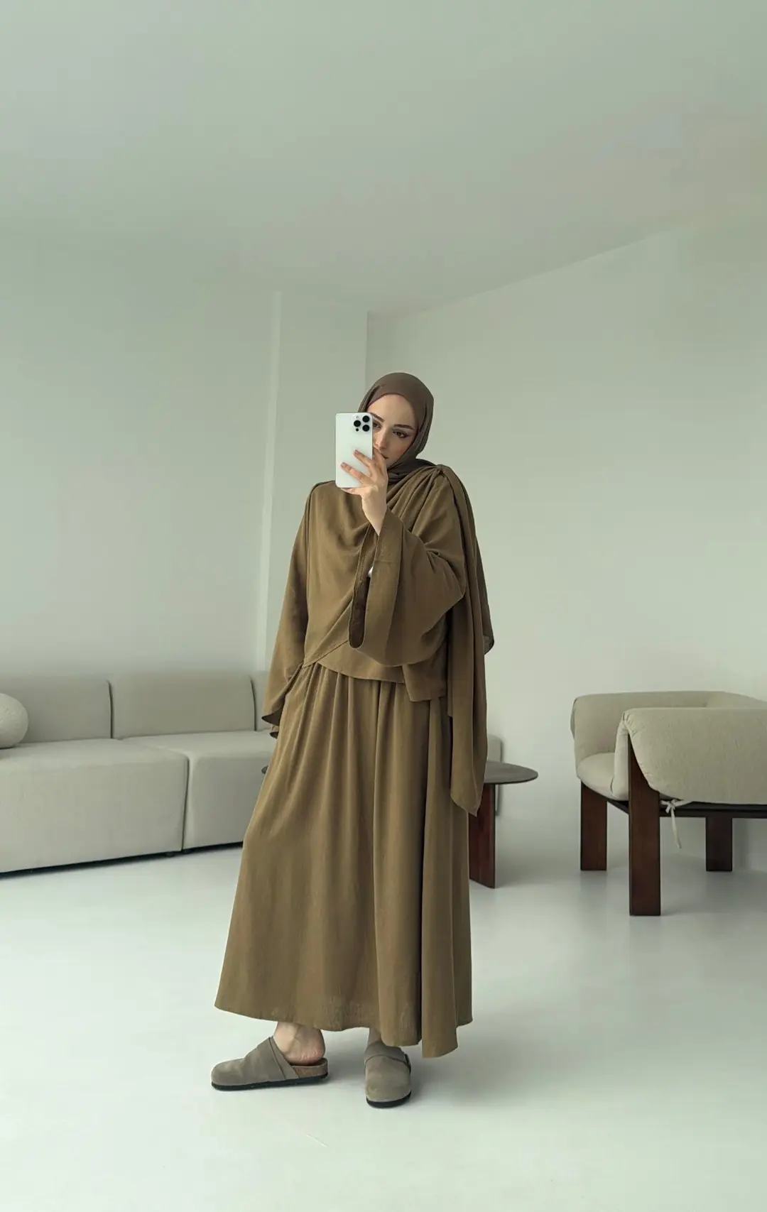 Bohem Etekli Takım Olive - Görsel 2