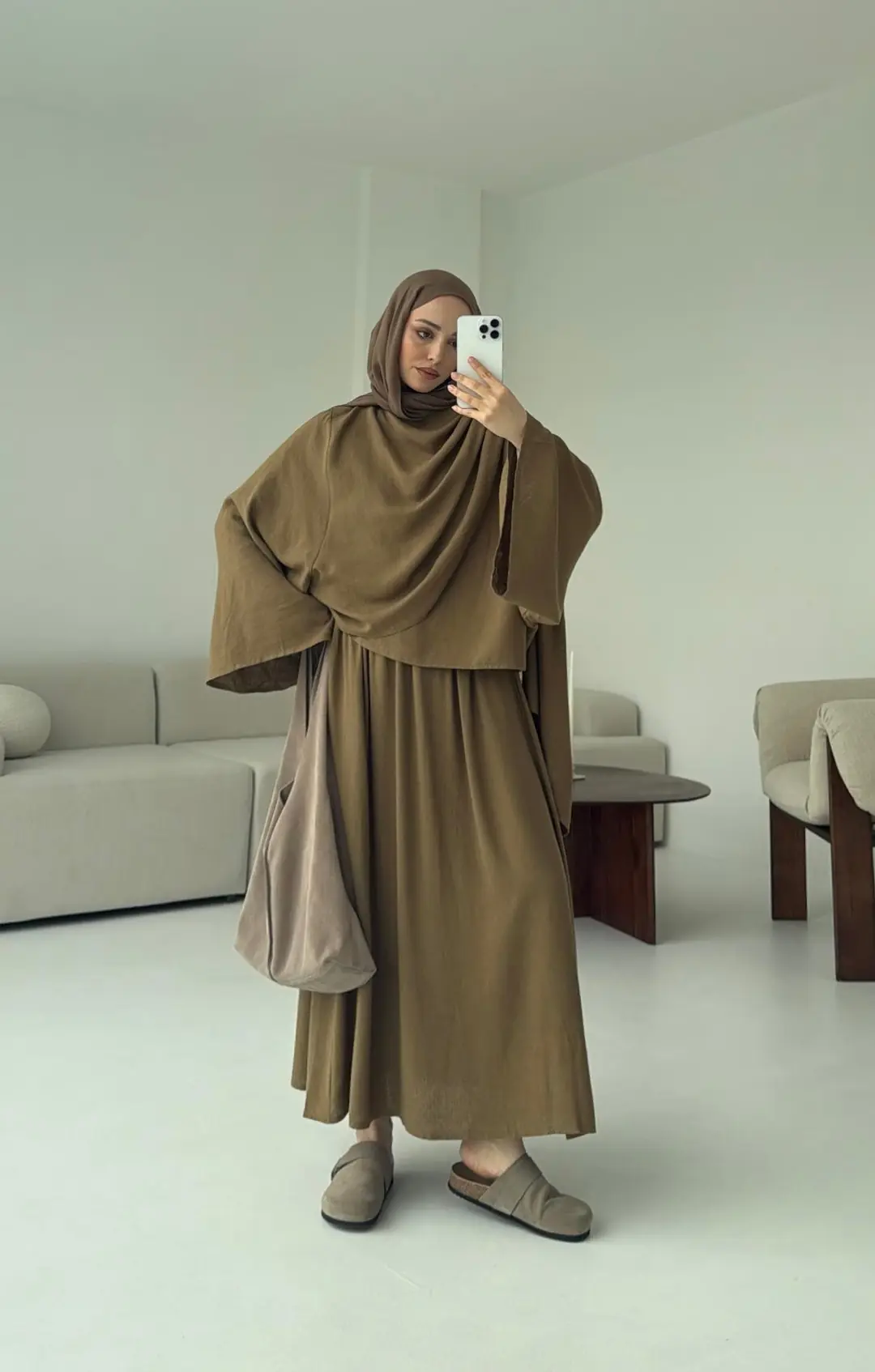 Bohem Etekli Takım Olive - Görsel 5