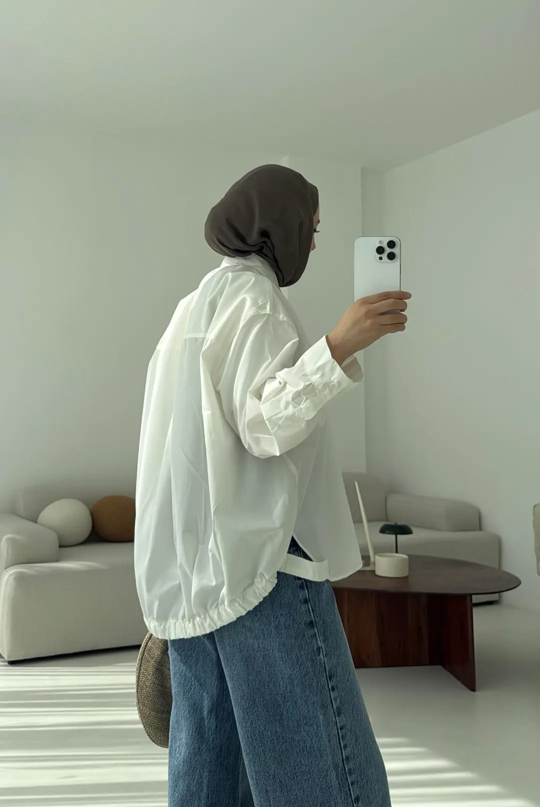 Bomber Gömlek Beyaz - Görsel 8