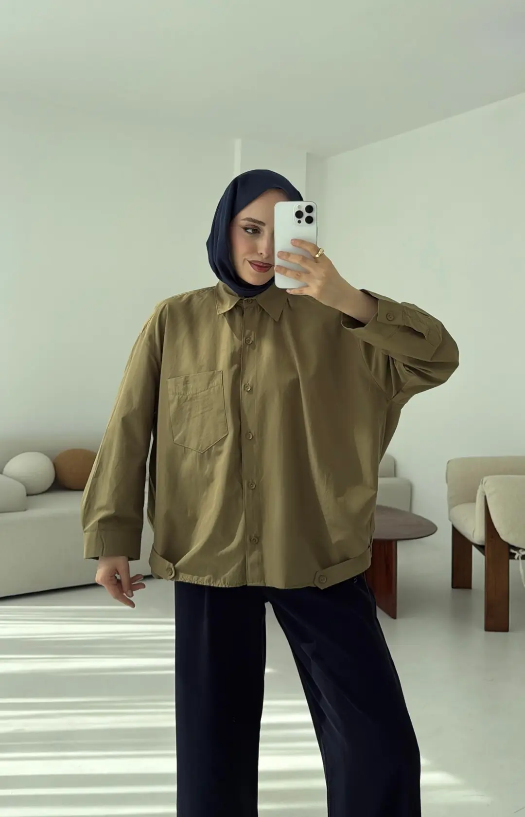 Bomber Gömlek Haki - Görsel 2