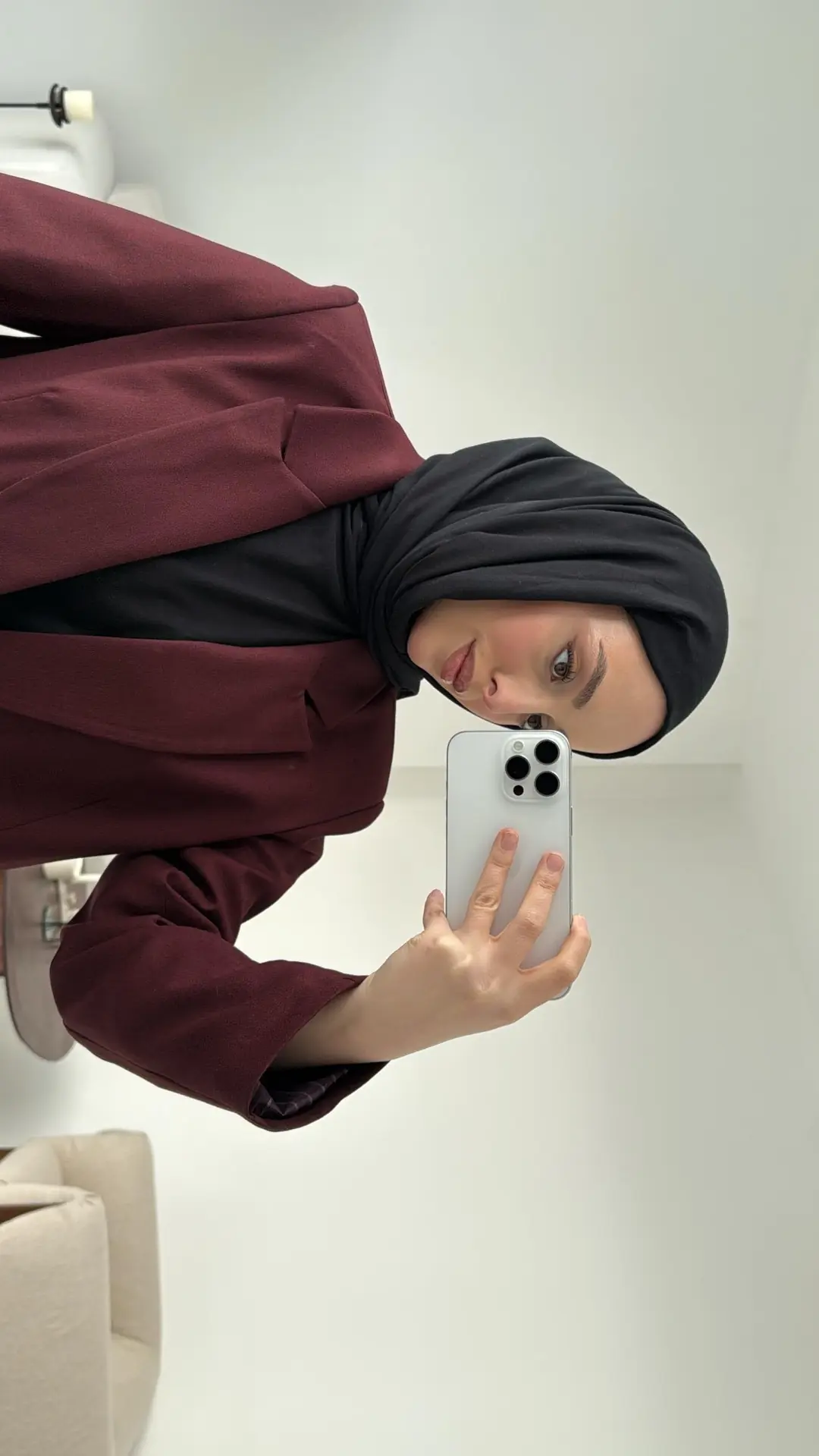 Bordo Blazer Ceket - Görsel 2