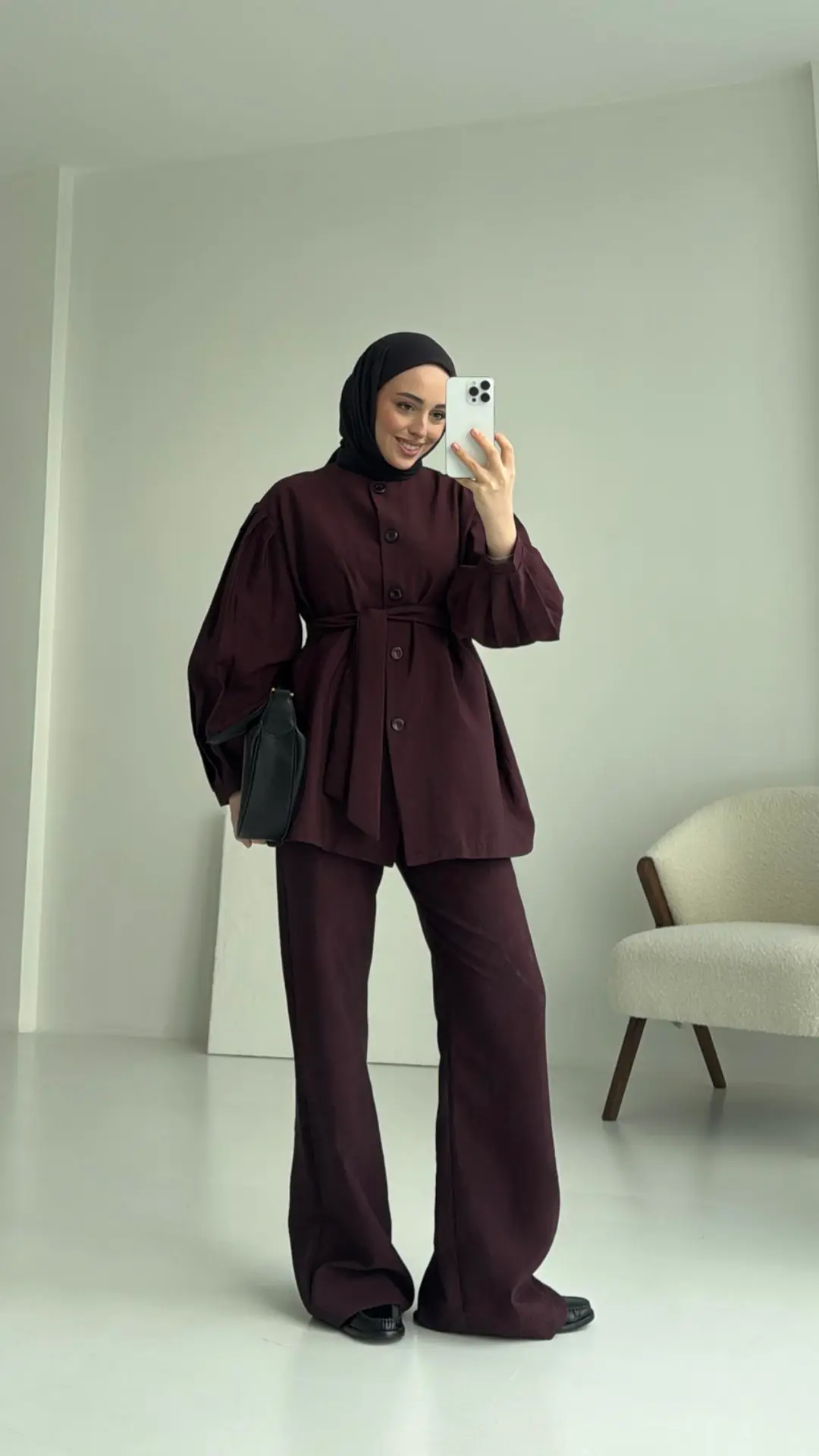 Bordo Düğmeli Takım Premium - Görsel 2