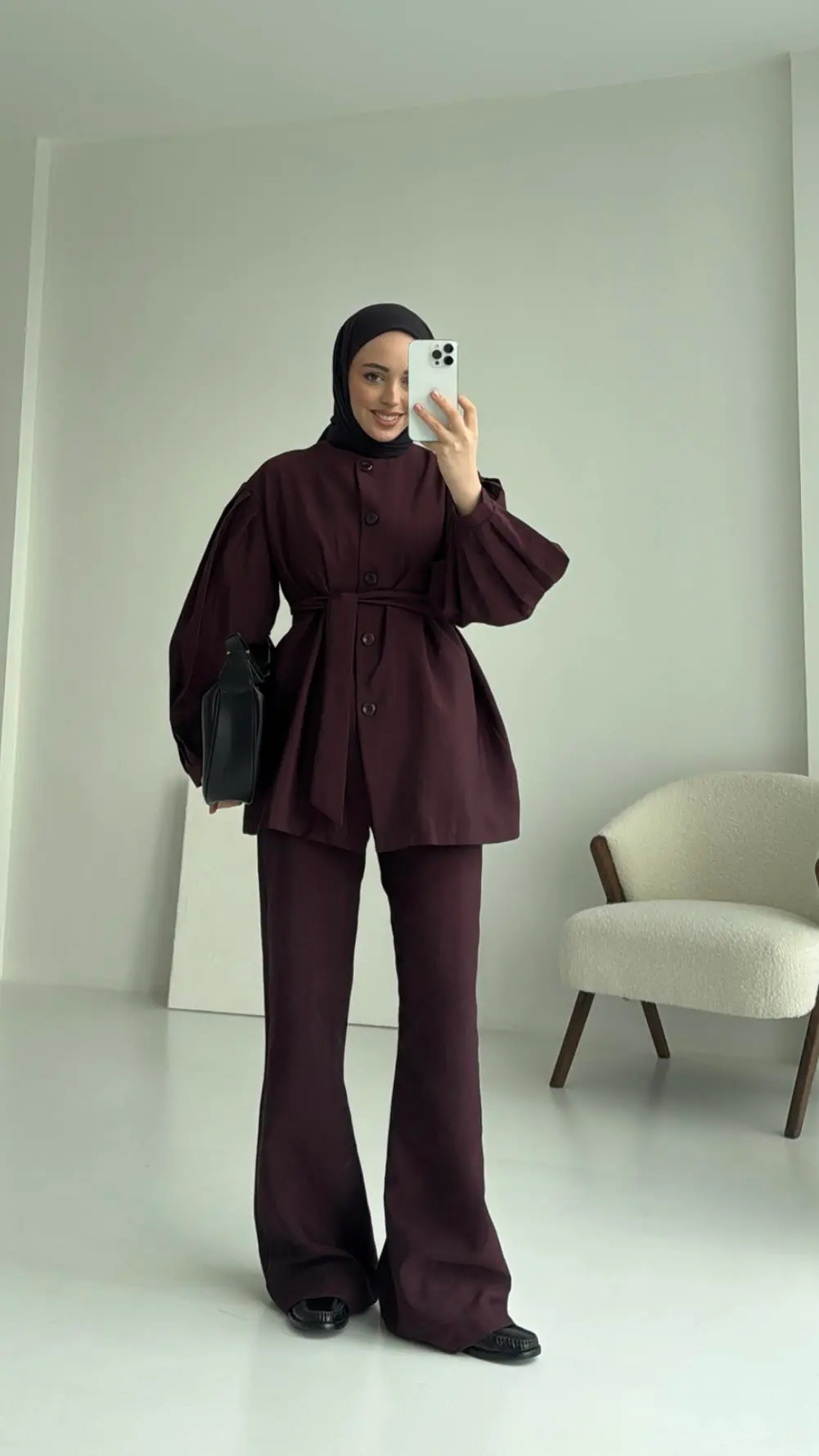 Bordo Düğmeli Takım Premium - Görsel 5