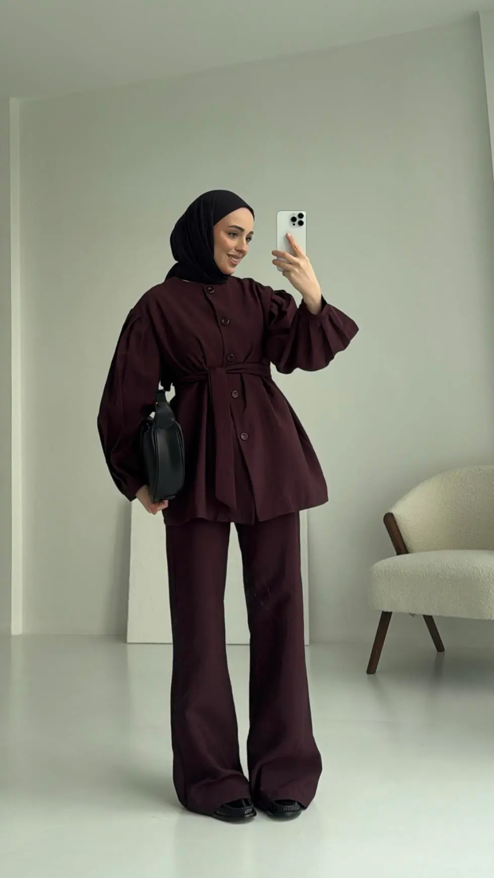 Bordo Düğmeli Takım Premium - Görsel 6