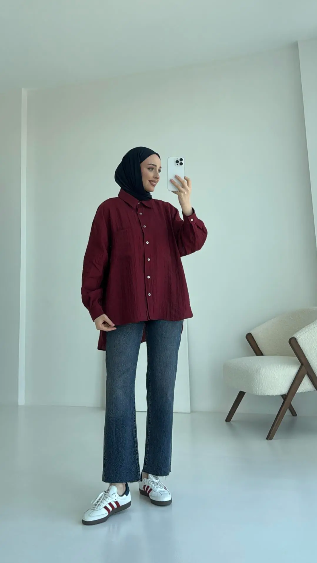 Bordo Premium Gömlek - Görsel 2