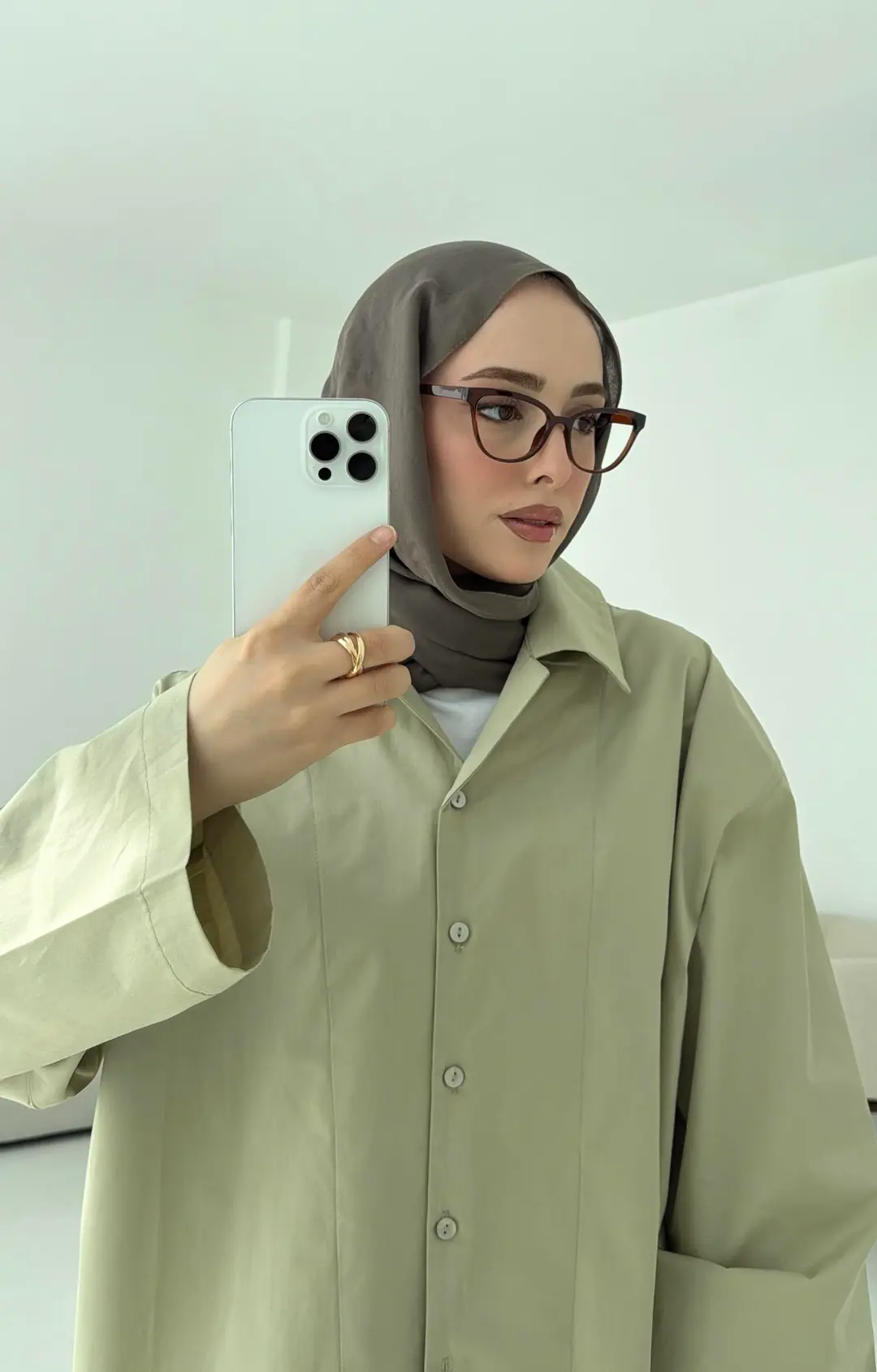 Boxfıt Acık Haki Gömlek - Görsel 6