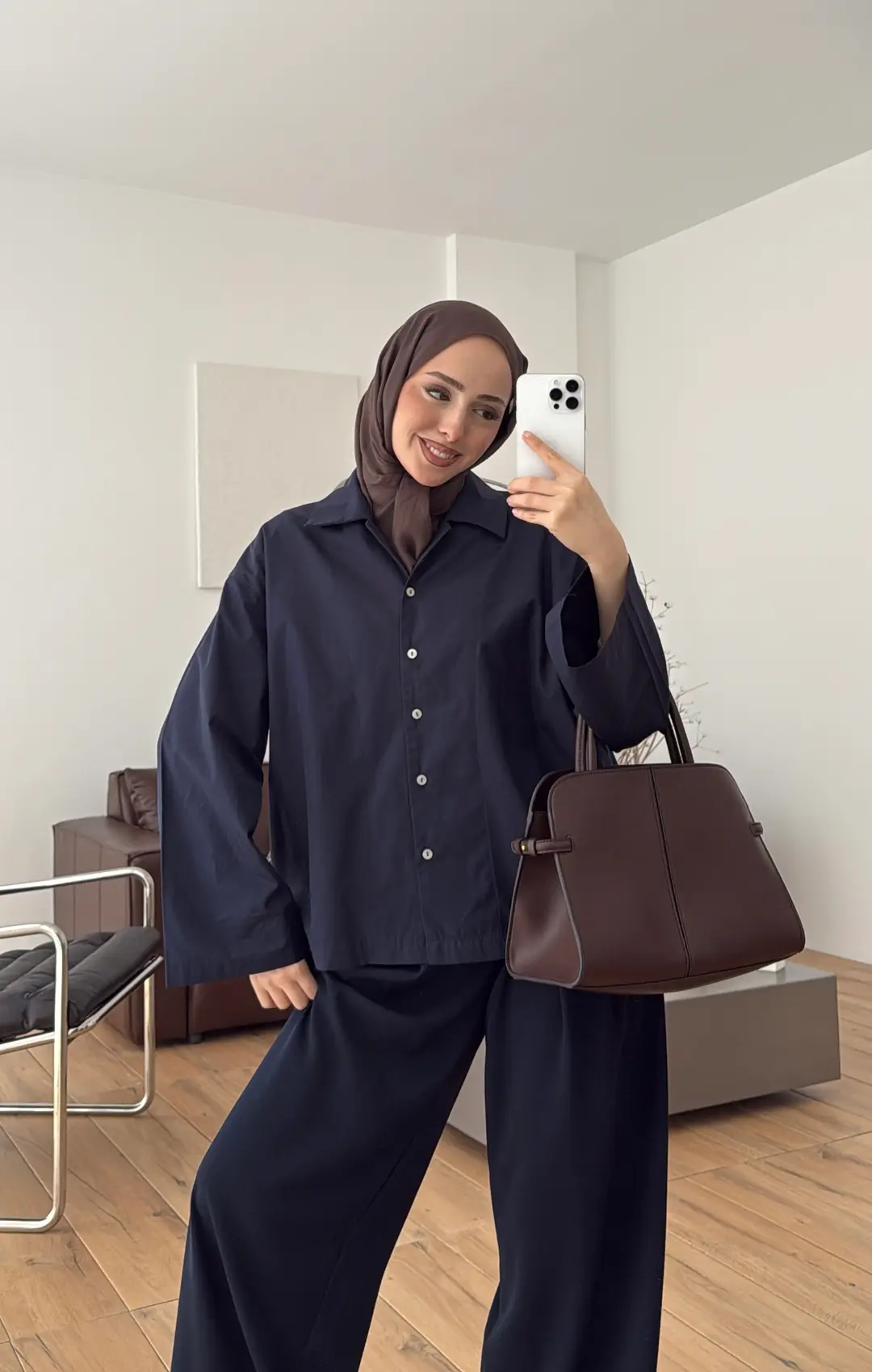 Boxfıt Gömlek Lacivert - Görsel 6